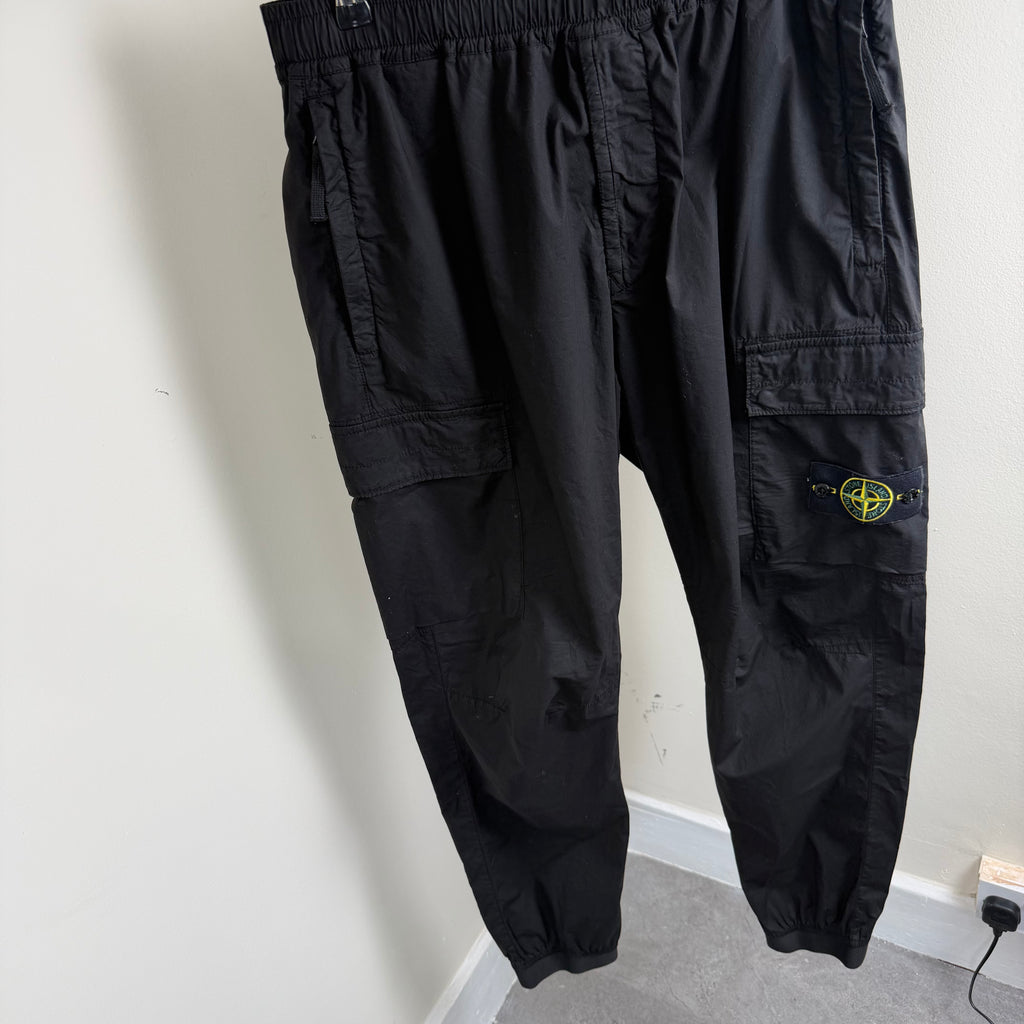 Stone Island Black Cargo Pants - 32W
