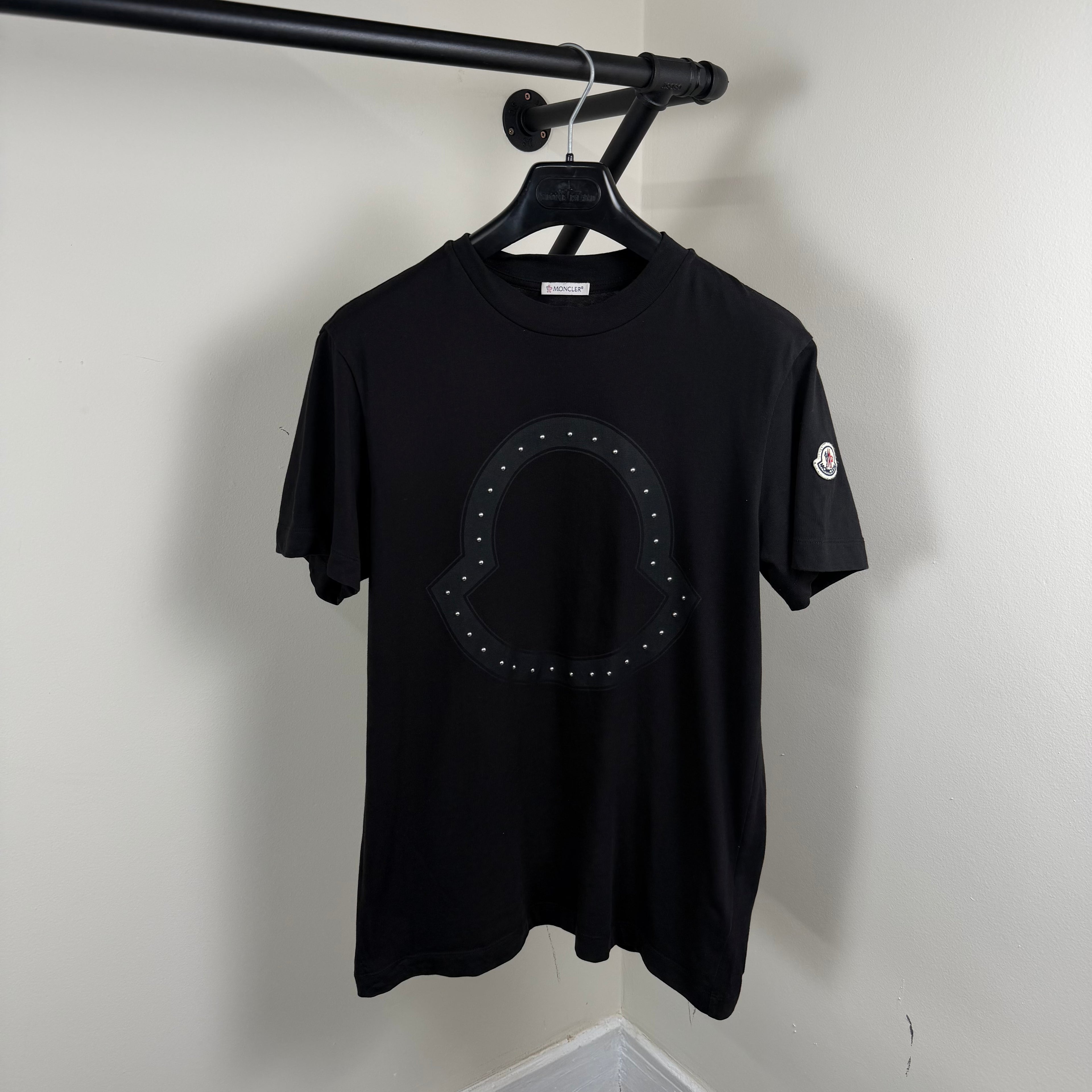 Moncler Black Graphic T-Shirt - Medium 20’’