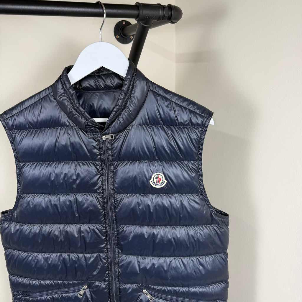 Moncler Gui Navy Gilet - Size 4 (Large 22’’)