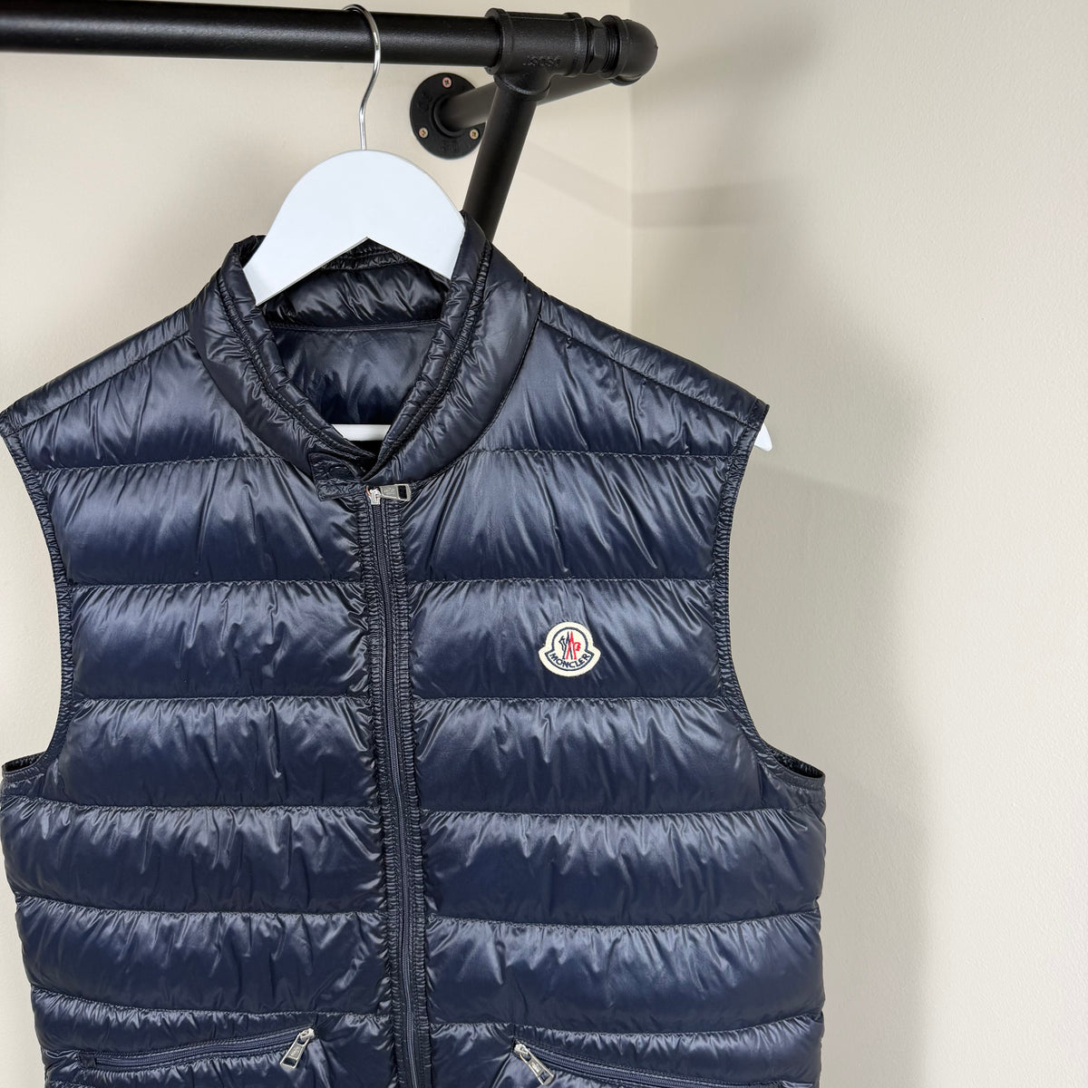 Moncler Gui Navy Gilet - Size 4 (Large 22’’)