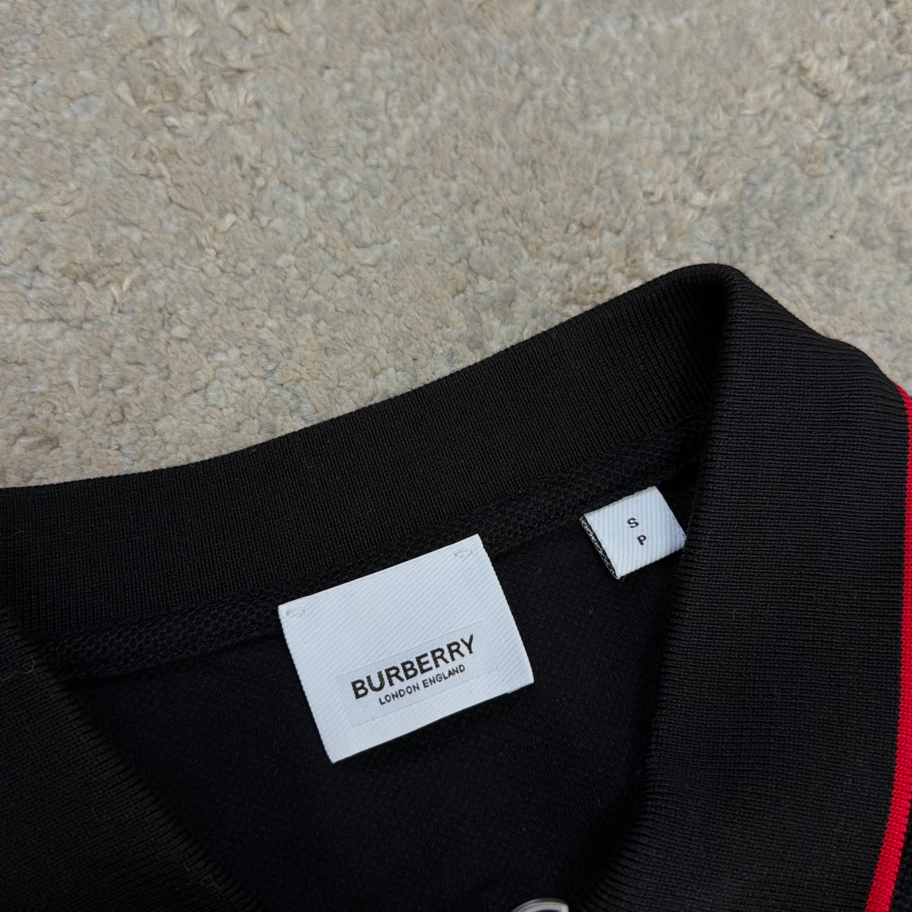 Burberry Check Zip Up Polo Shirt - Small 18.5’’