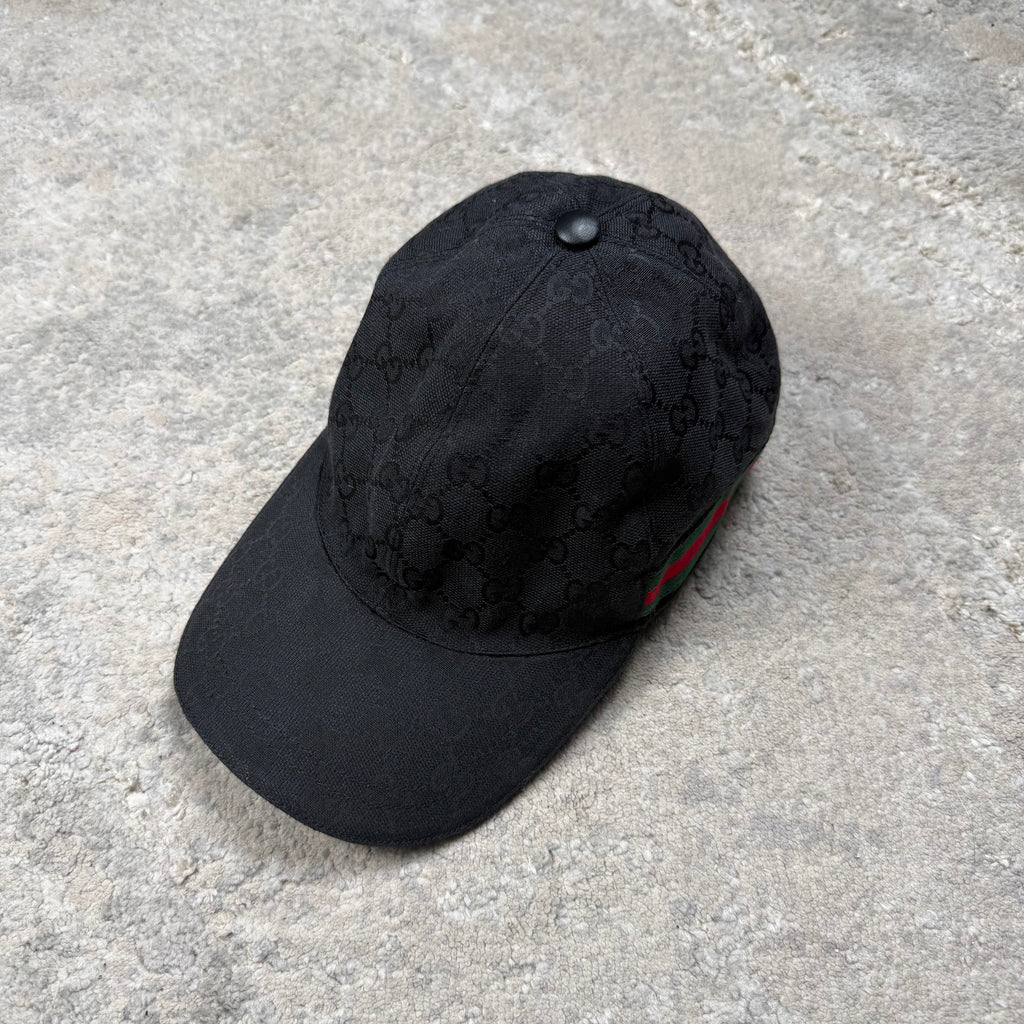 Gucci GG Canvas Black Cap - Medium (58cm)