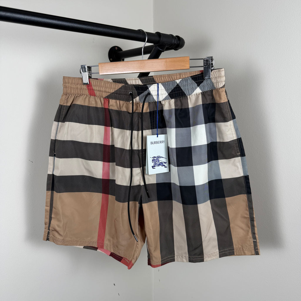 Burberry Biege Check Swimming Shorts - XL