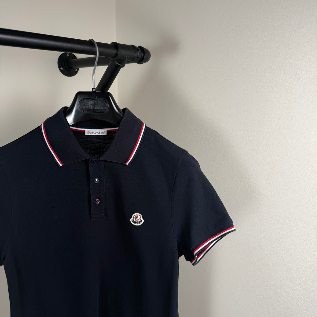 Moncler Navy Polo Shirt - XS 17.5’’
