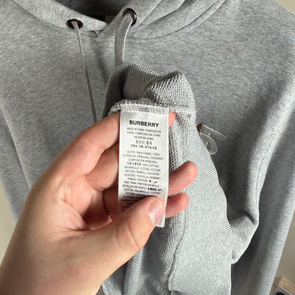 Burberry TB Grey Hoodie - Medium 22’’