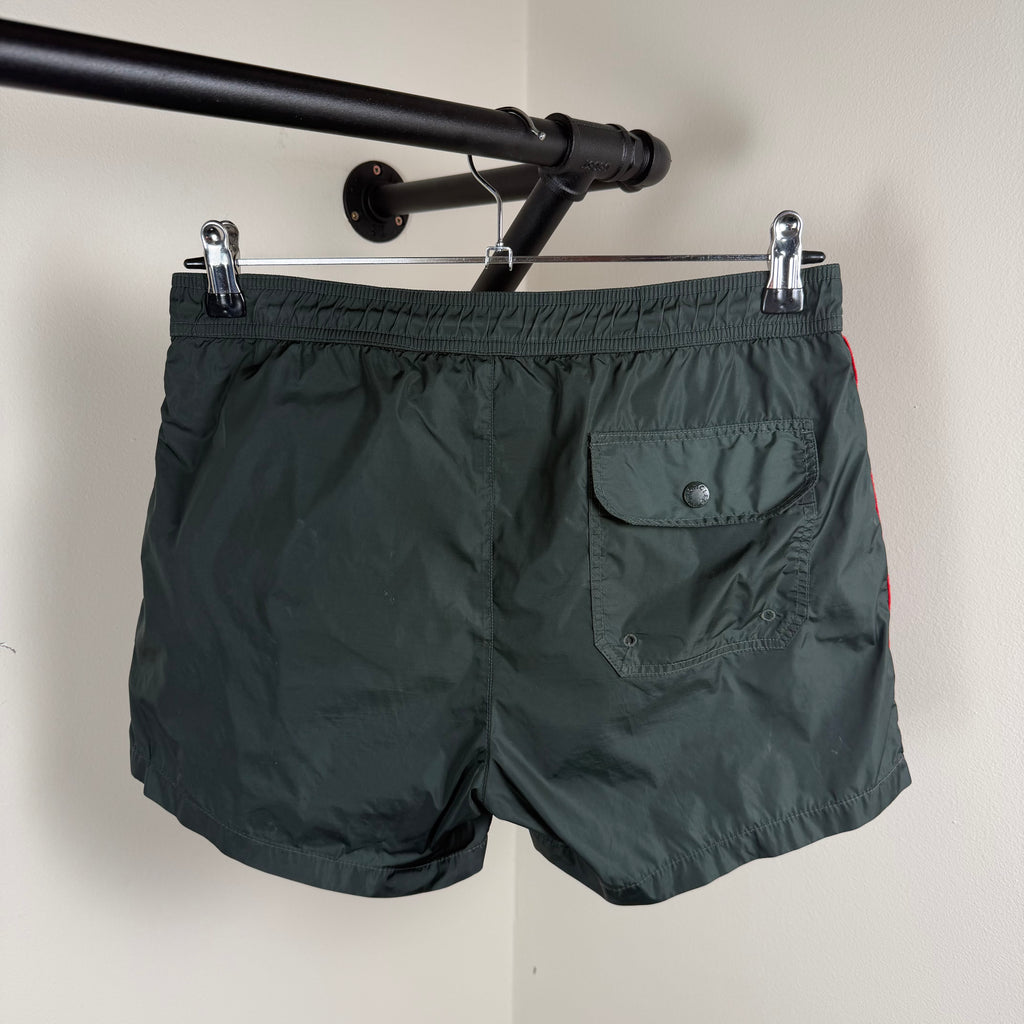 Moncler Olive Green Swimming Shorts - Small