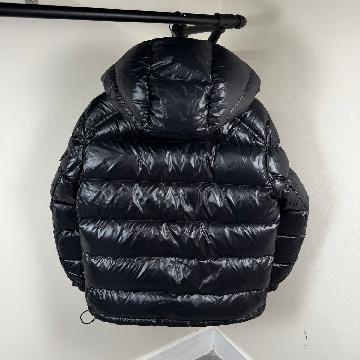 Moncler Maire Giubbotto Black Womens Jacket - Size 2 (Fit UK12 23.5’’)