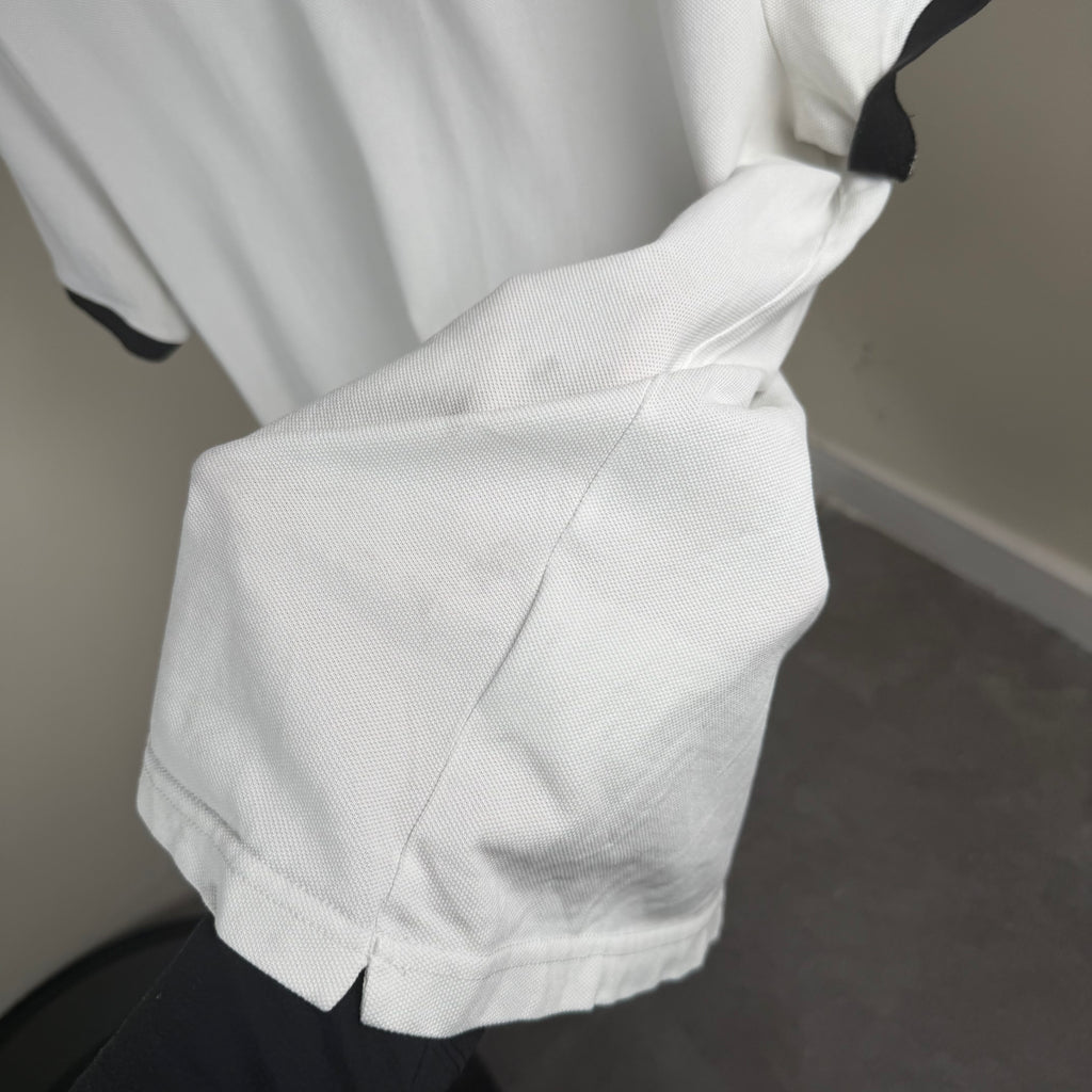 Moncler White Polo Shirt - Large 21.5’’