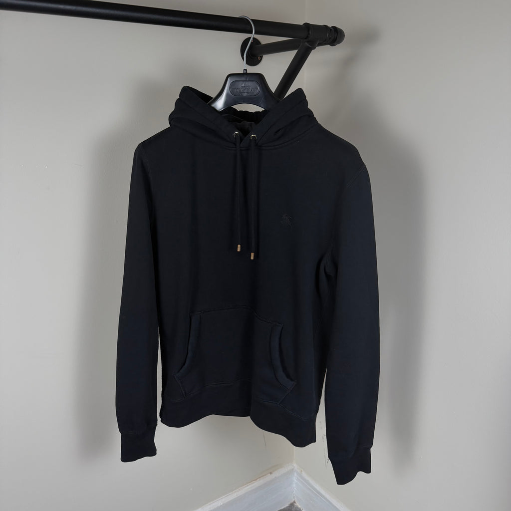 Burberry Navy Check Hood Hoodie - Medium 22.5’’