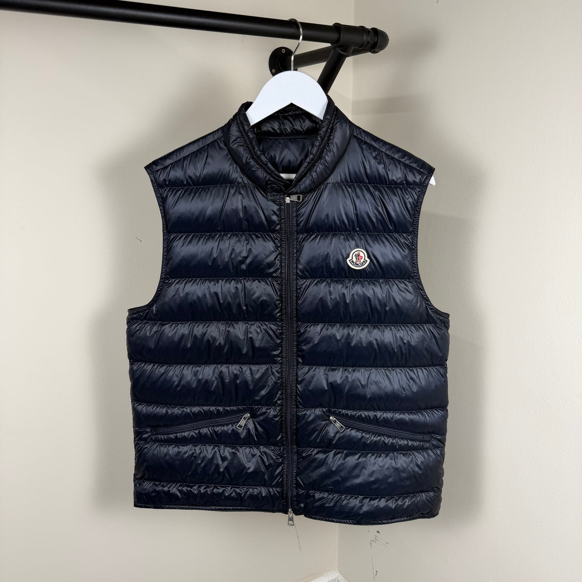 Moncler Gui Navy Gilet - Size 4 (Large 22’’)