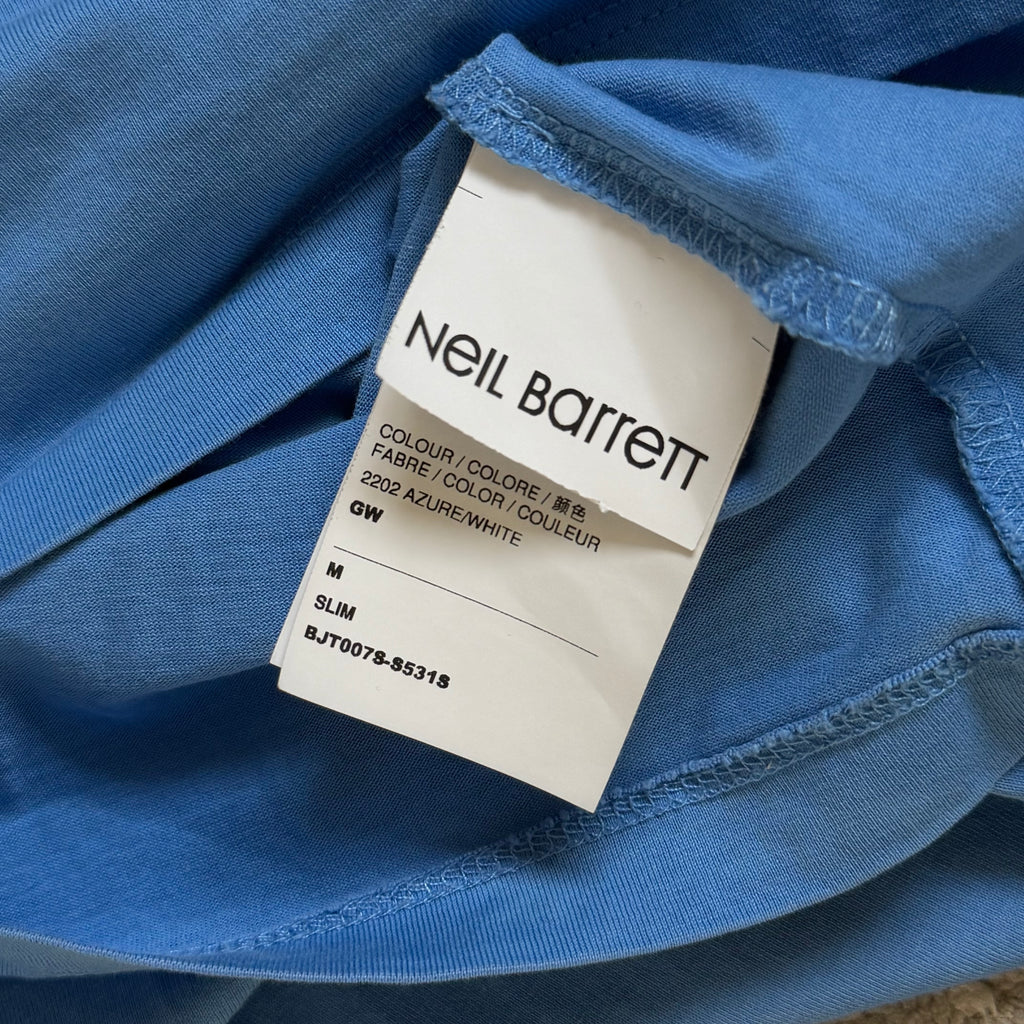 Neil Barrett Lightning Blue T-Shirt - Medium 20.5’’