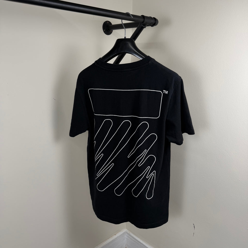 Off White Black Scribble T-Shirt - Large 20.5’’