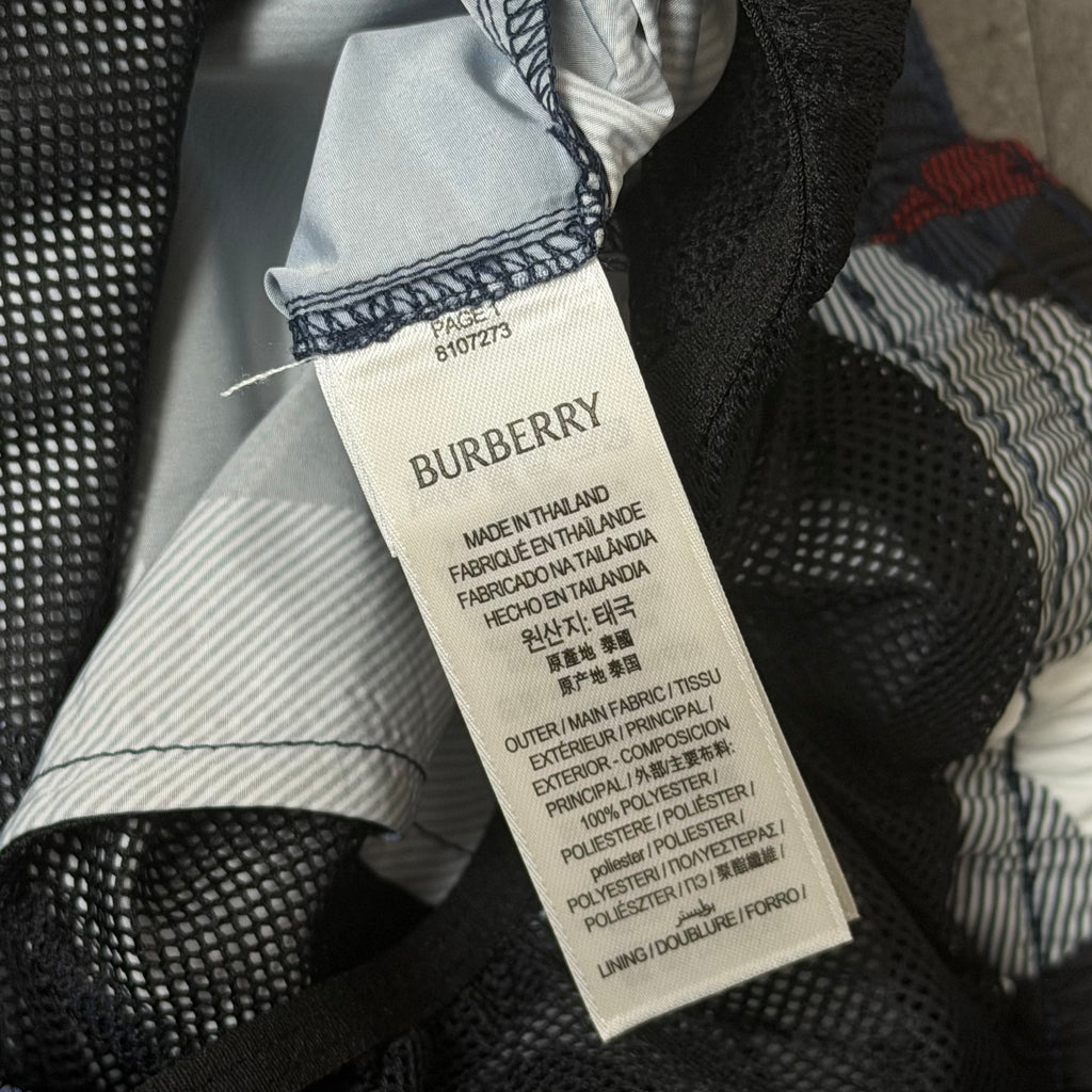 Burberry Blue Check Swimming Shorts - Medium