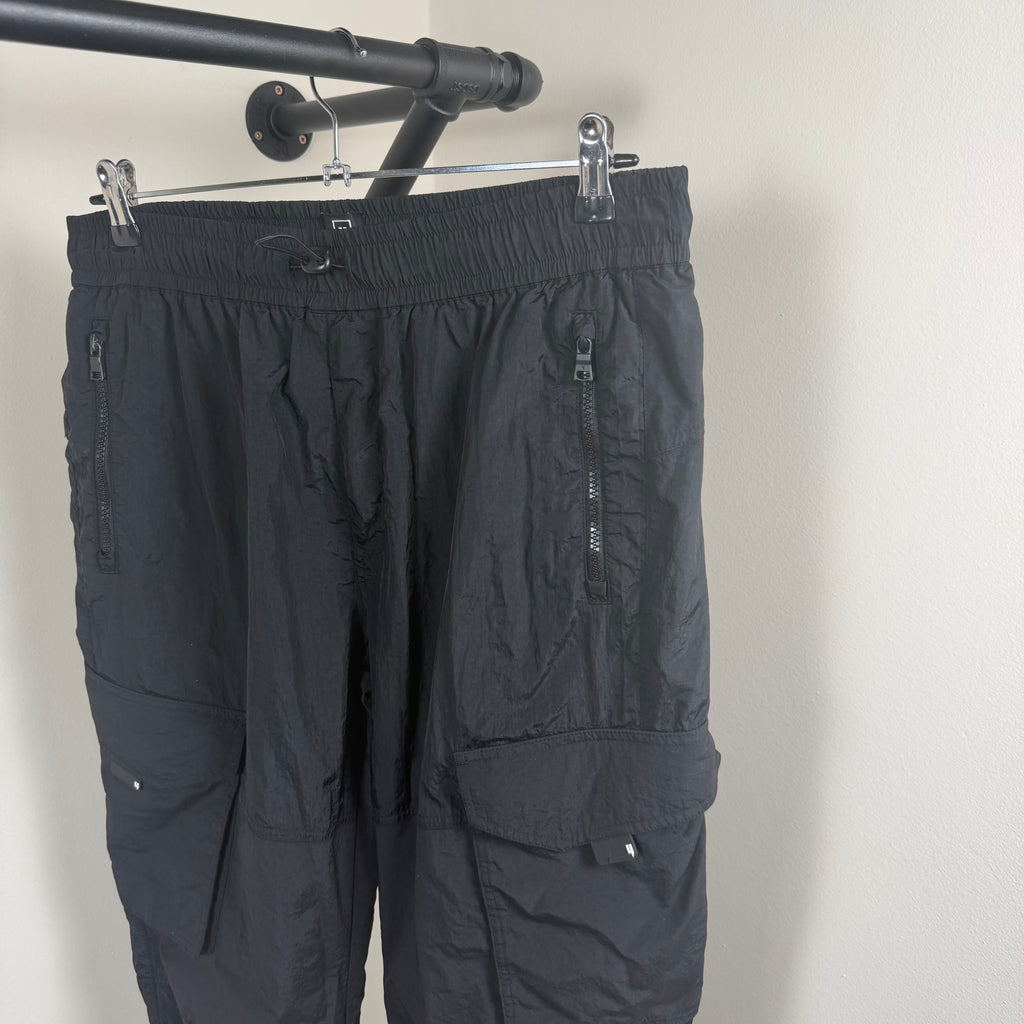 YELIR World Black Nylon Cargo Pants - Large