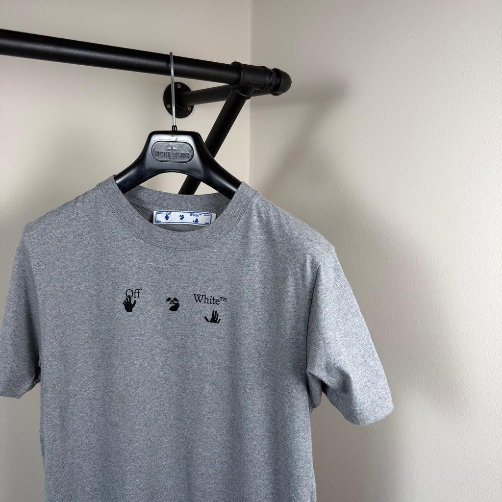 Off White Grey Cross T-Shirt - Small 19’’