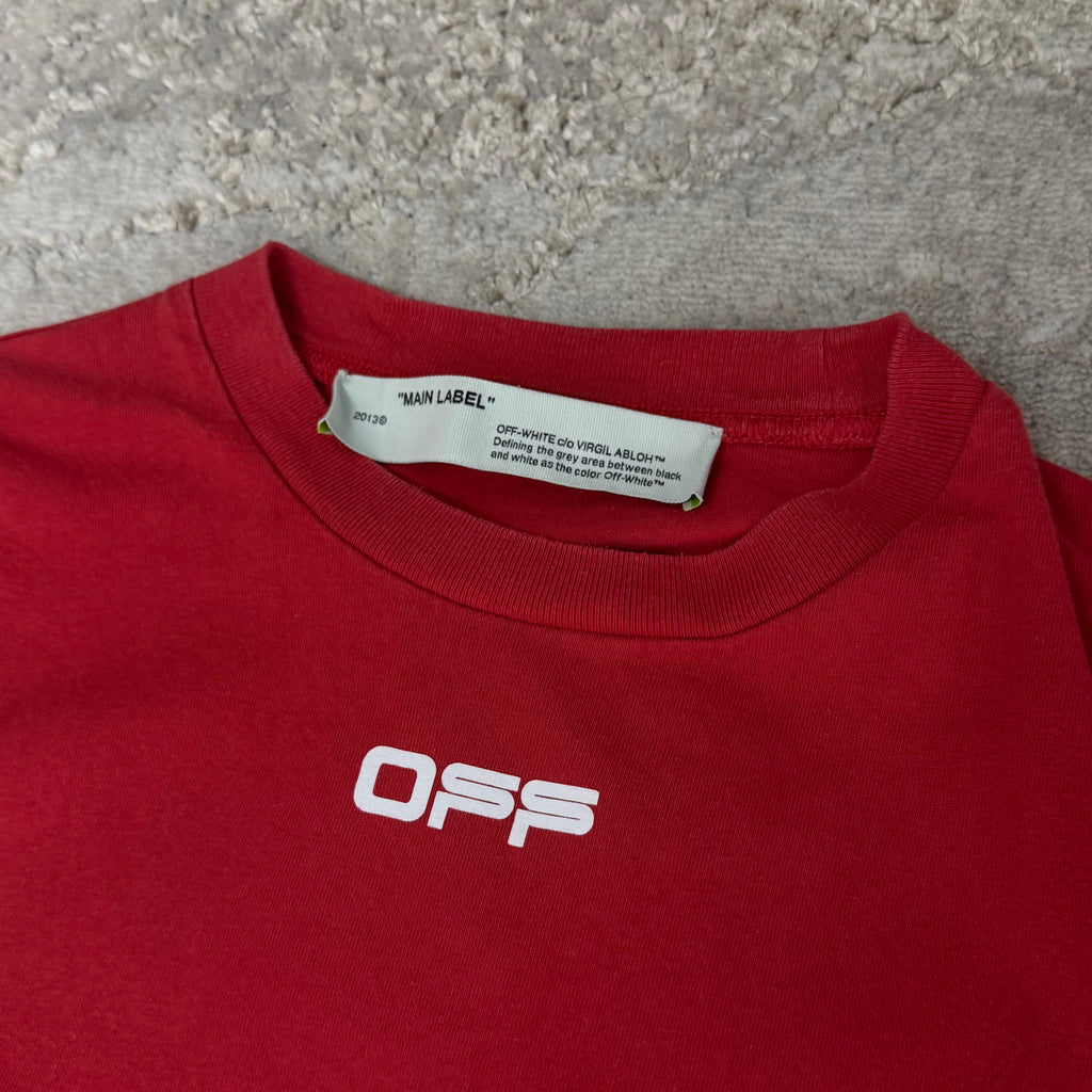 Off White Tape Cross T-Shirt - Small 18’’