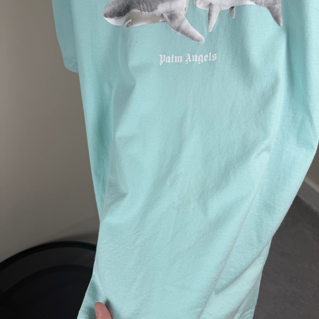 Palm Angels Blue Shark T-Shirt - M/L 21’’