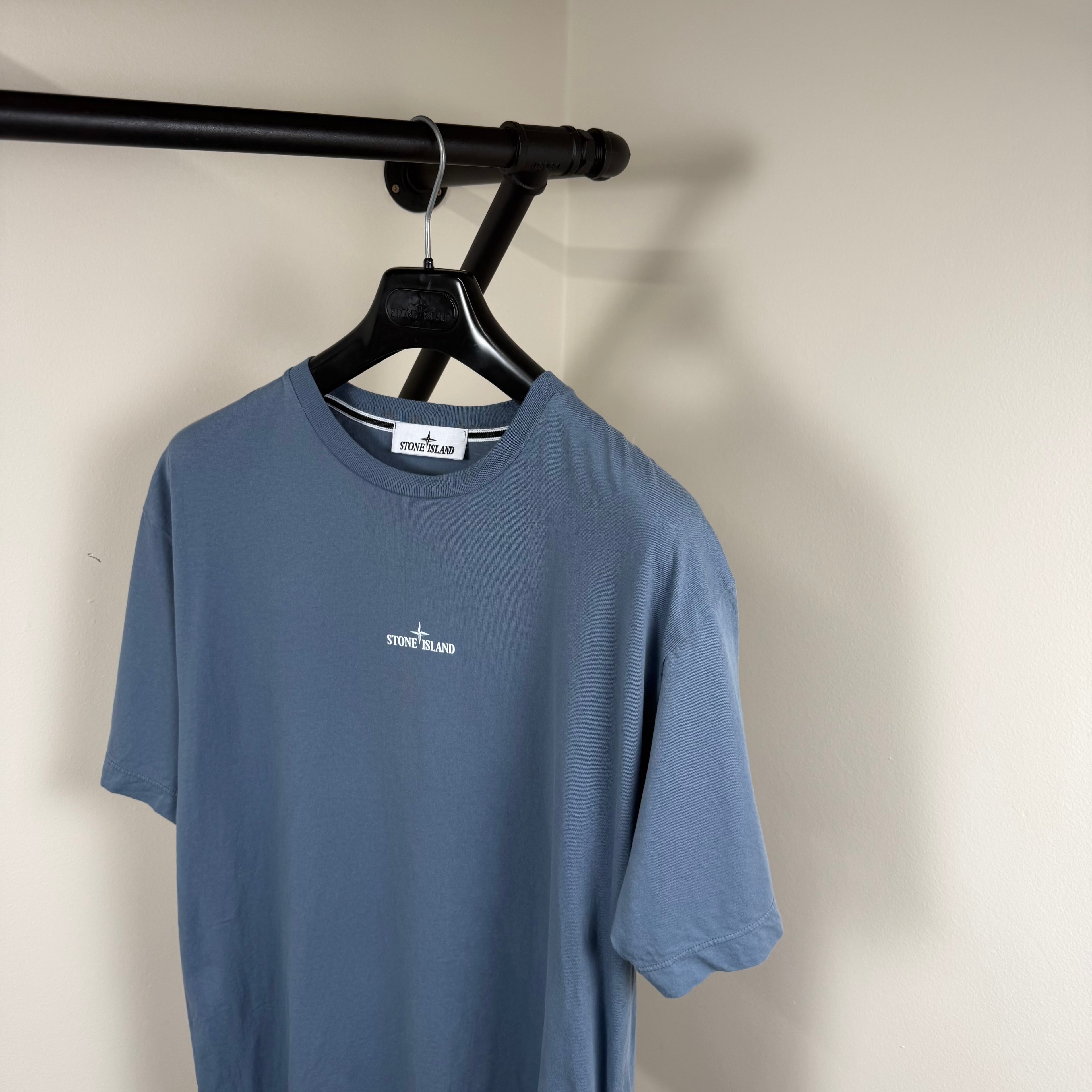 Stone Island Blue Graphic T-Shirt - Large 22’’
