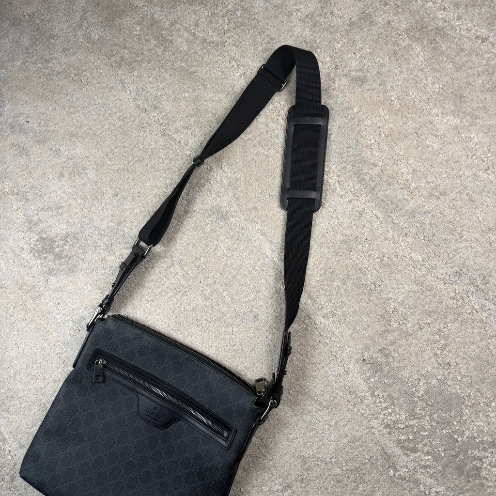 Gucci GG Grey Messenger Bag - Larger Model