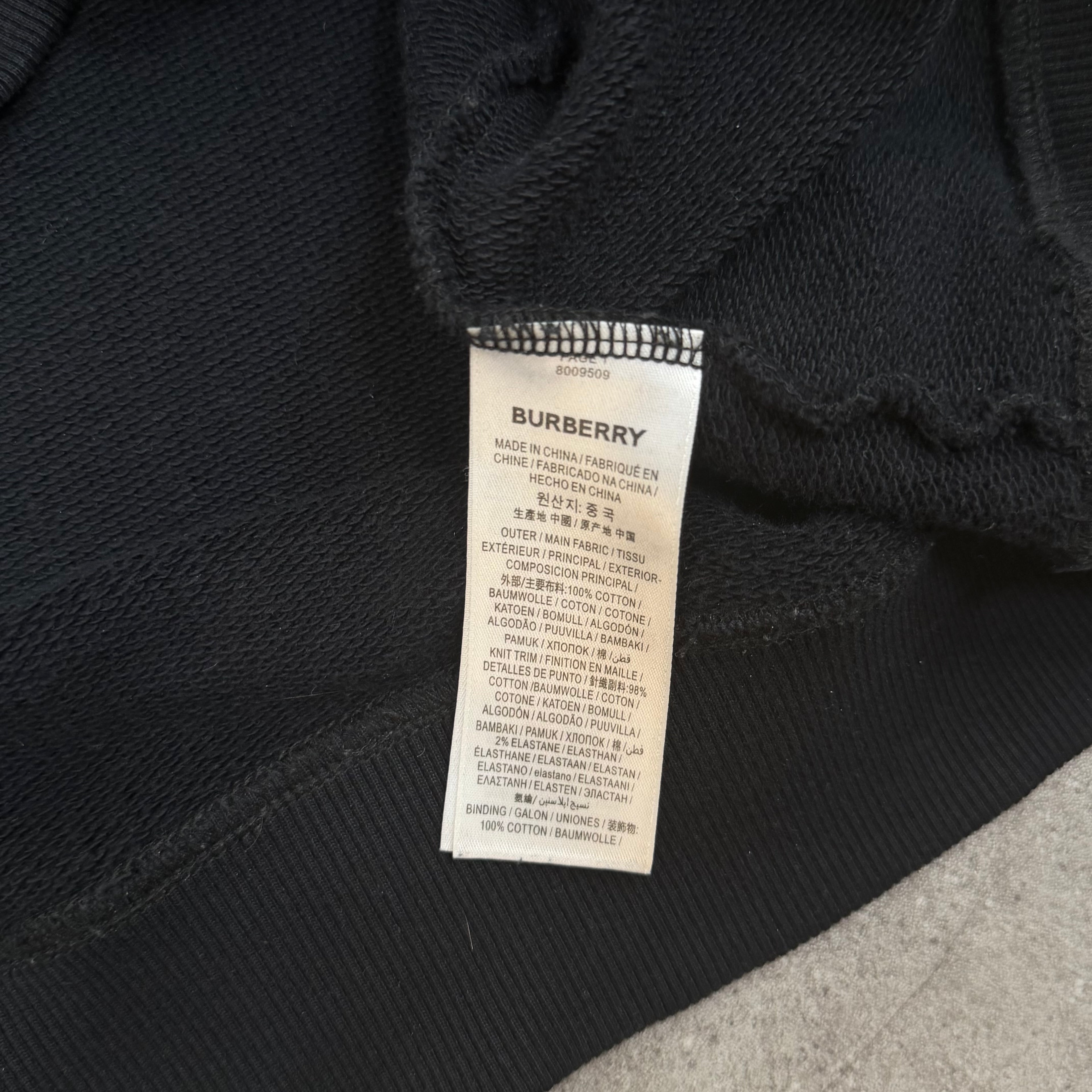 Burberry Black Pullover Hoodie - XL 25.5’’