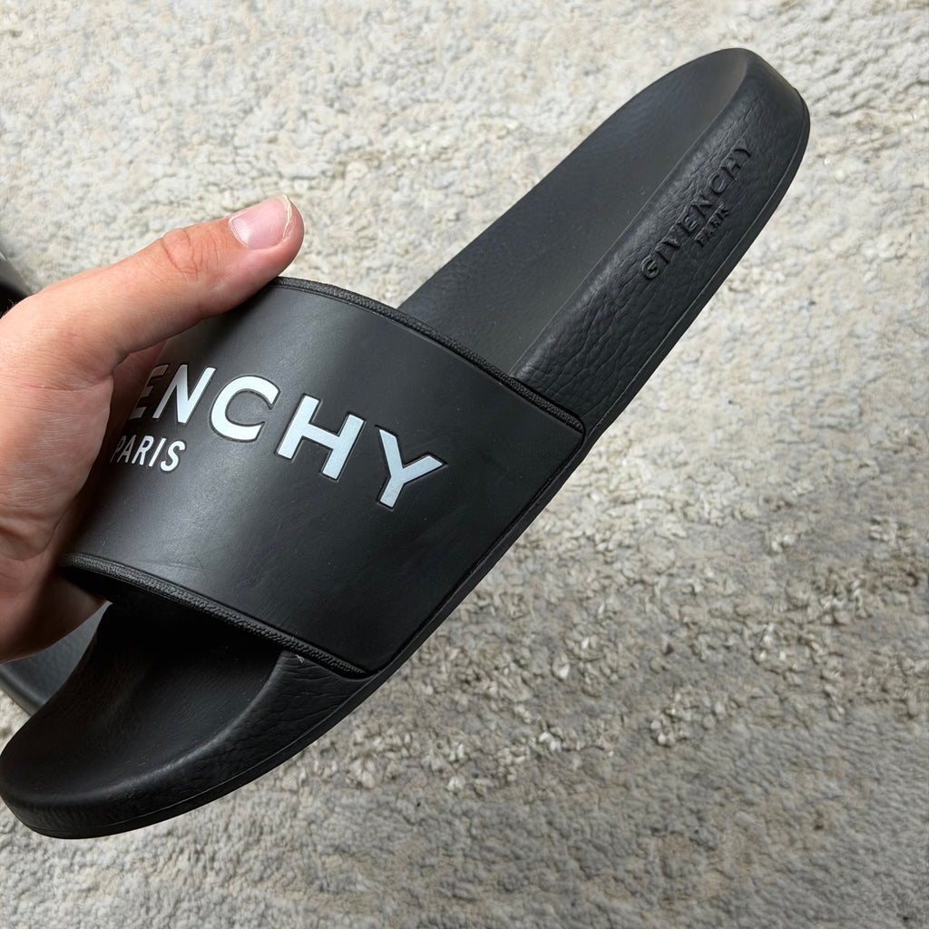 Givenchy Spellout Black Sliders - 9UK