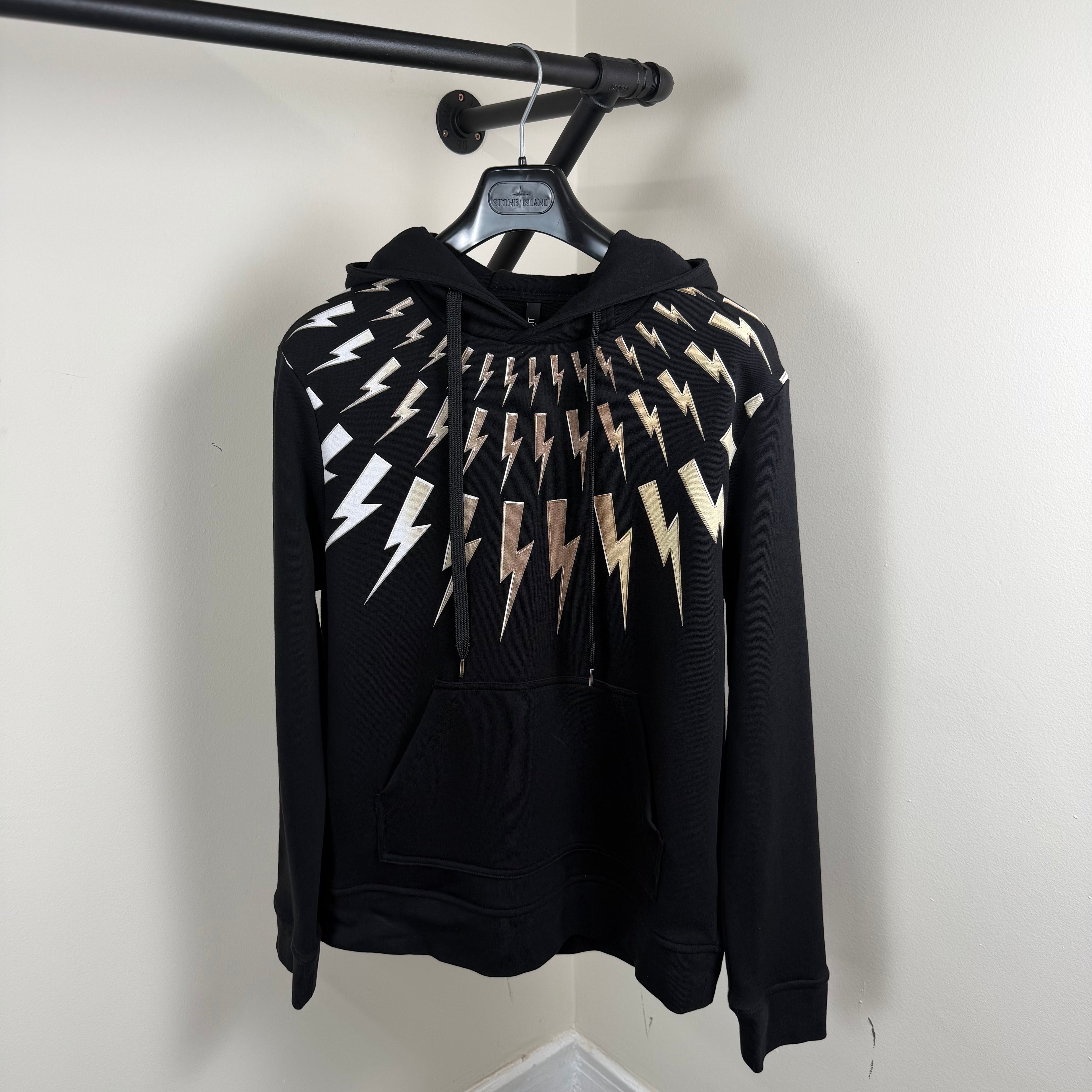 Neil Barrett Gradient Bolt Hoodie - Medium 21’’