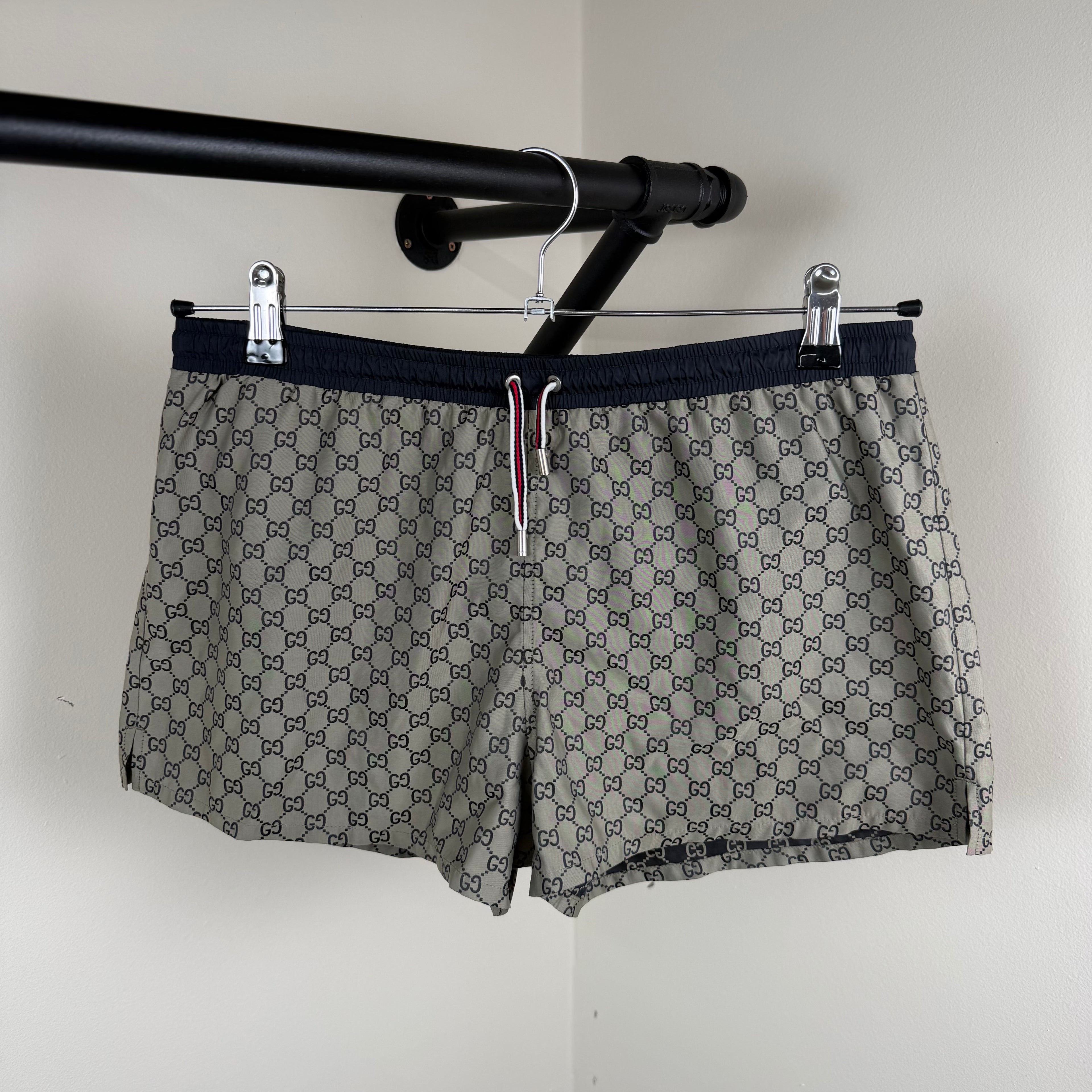 Gucci Monogram Biege Swimming Shorts - Medium