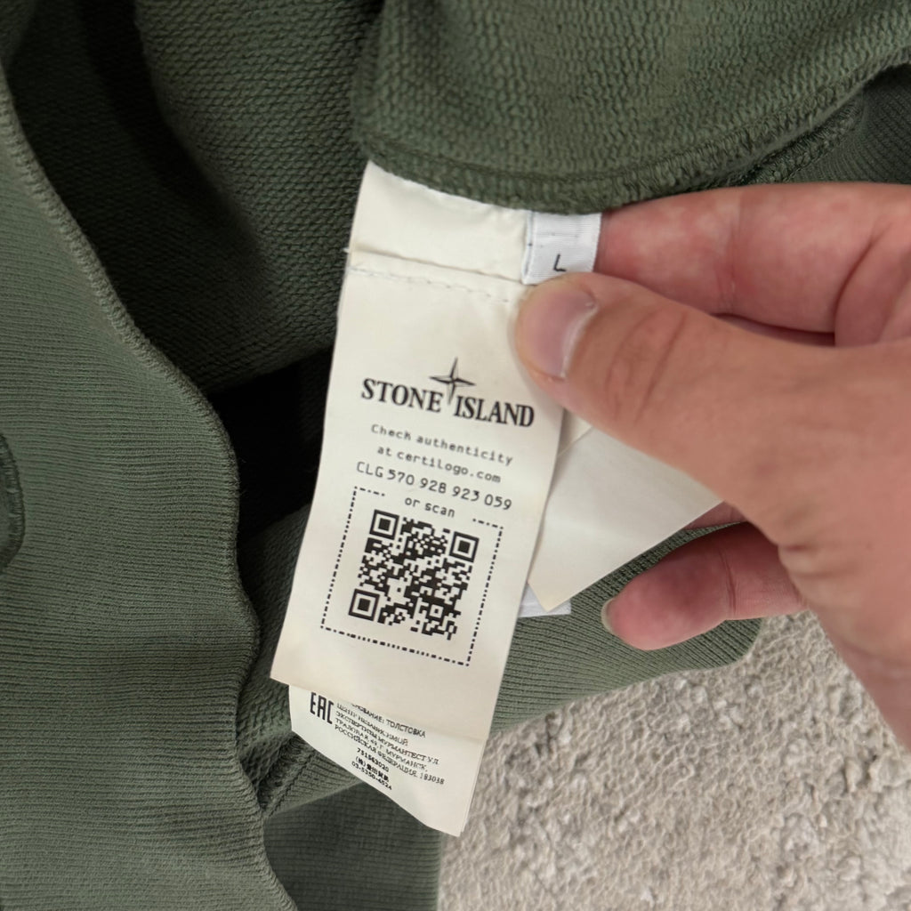 Stone Island Sage Green Crewneck - Large 23.5’’