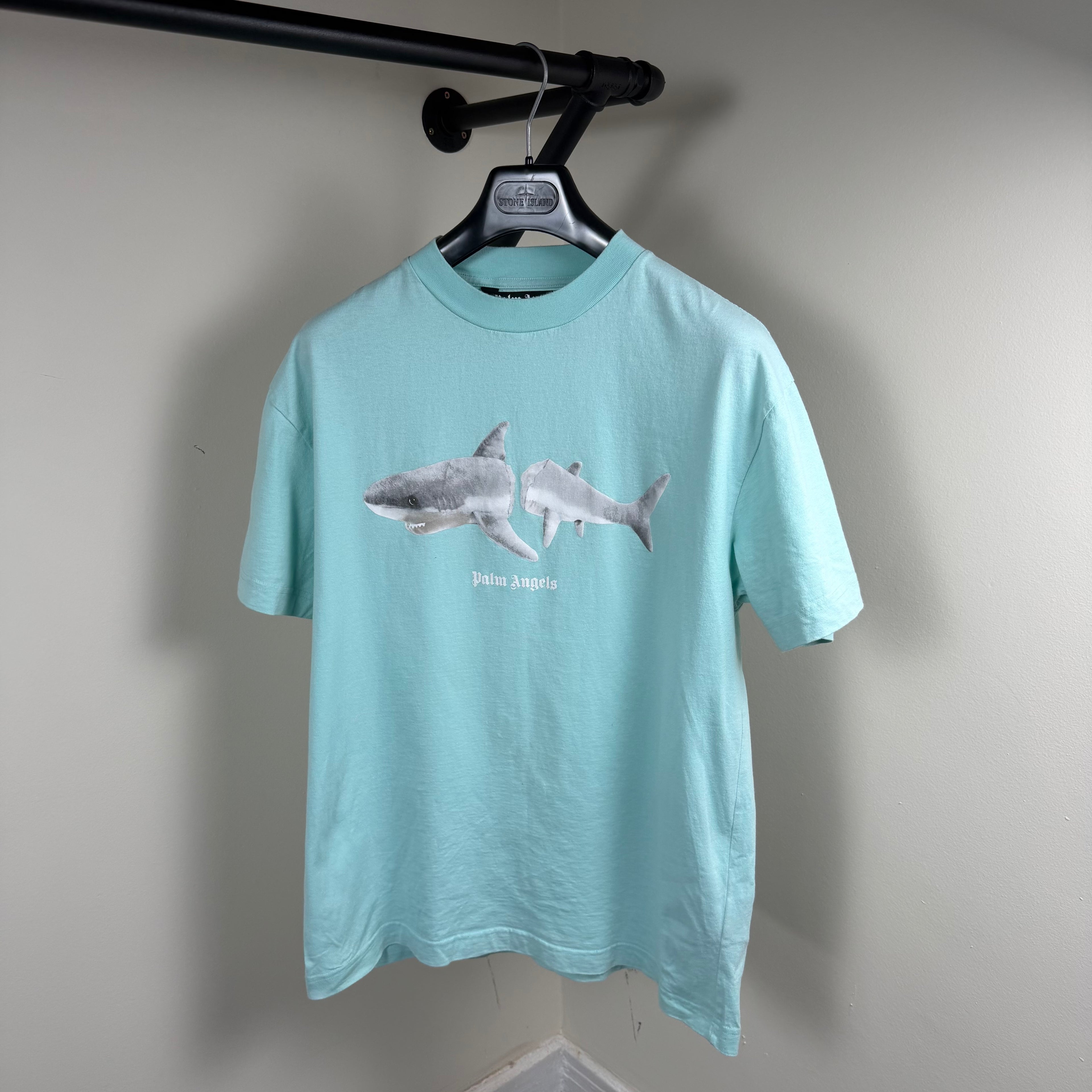 Palm Angels Blue Shark T-Shirt - M/L 21’’