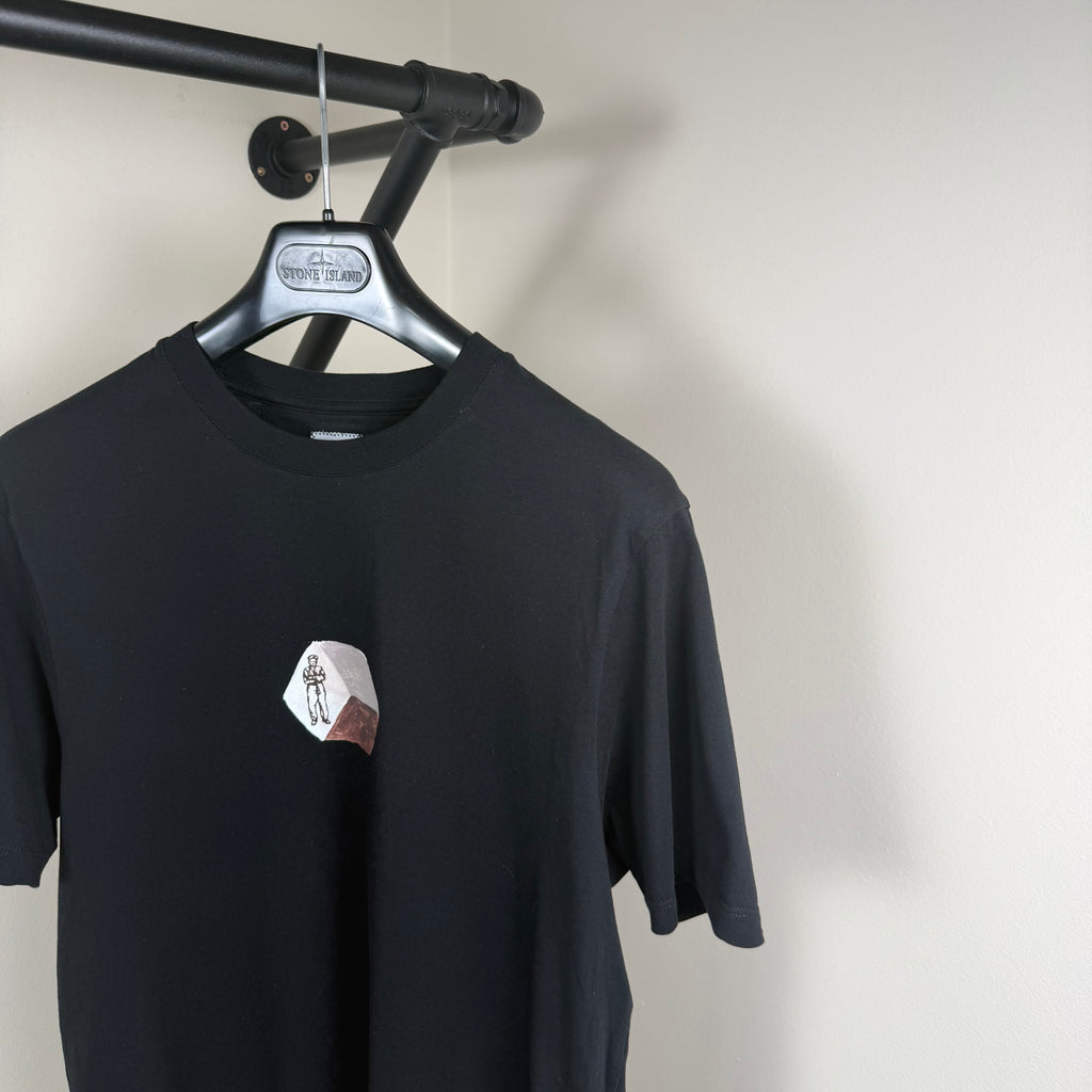 C.P Company Black Graphic T-Shirt - Medium 19.5’’