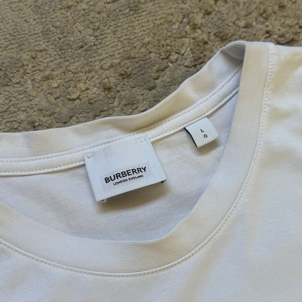 Burberry Box Logo Print T-Shirt White - XL 23’’