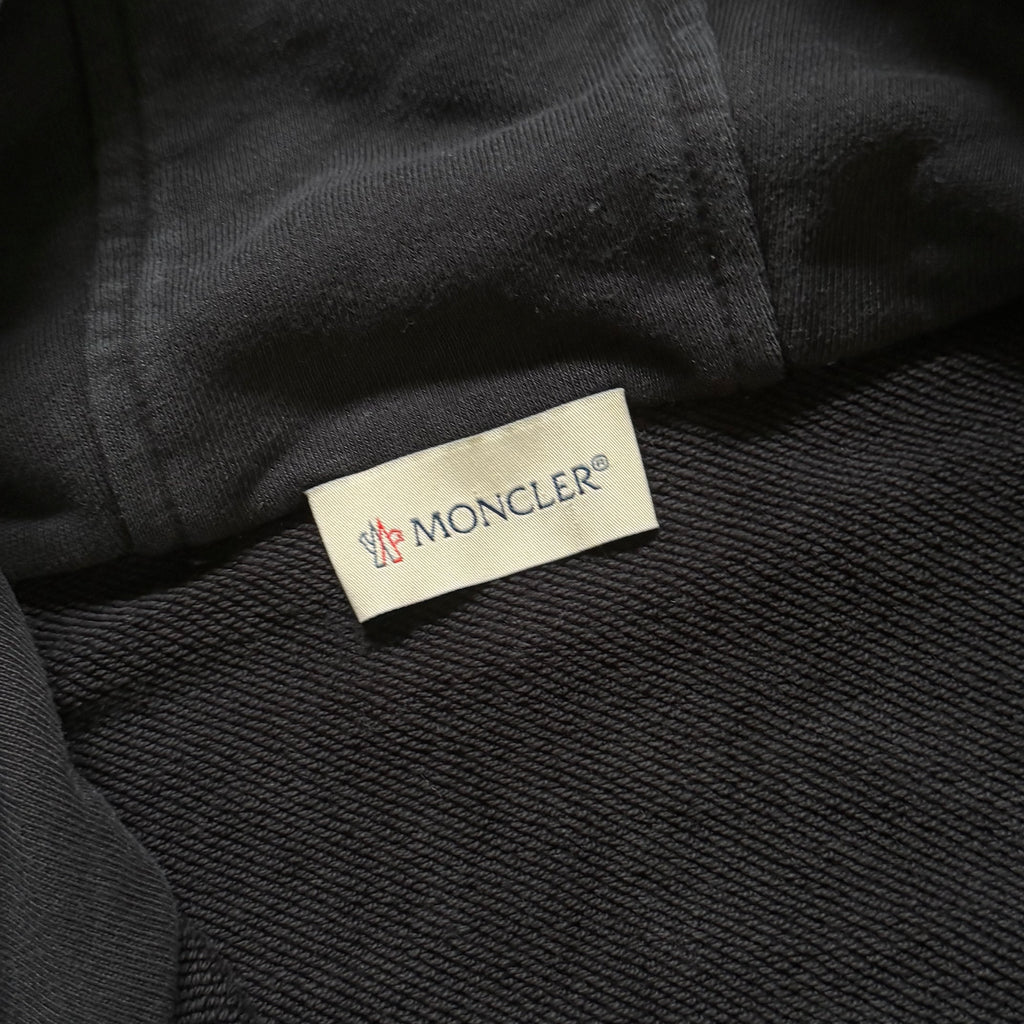 Moncler Navy Nylon Hood Zip Up Hoodie - Medium 20’’