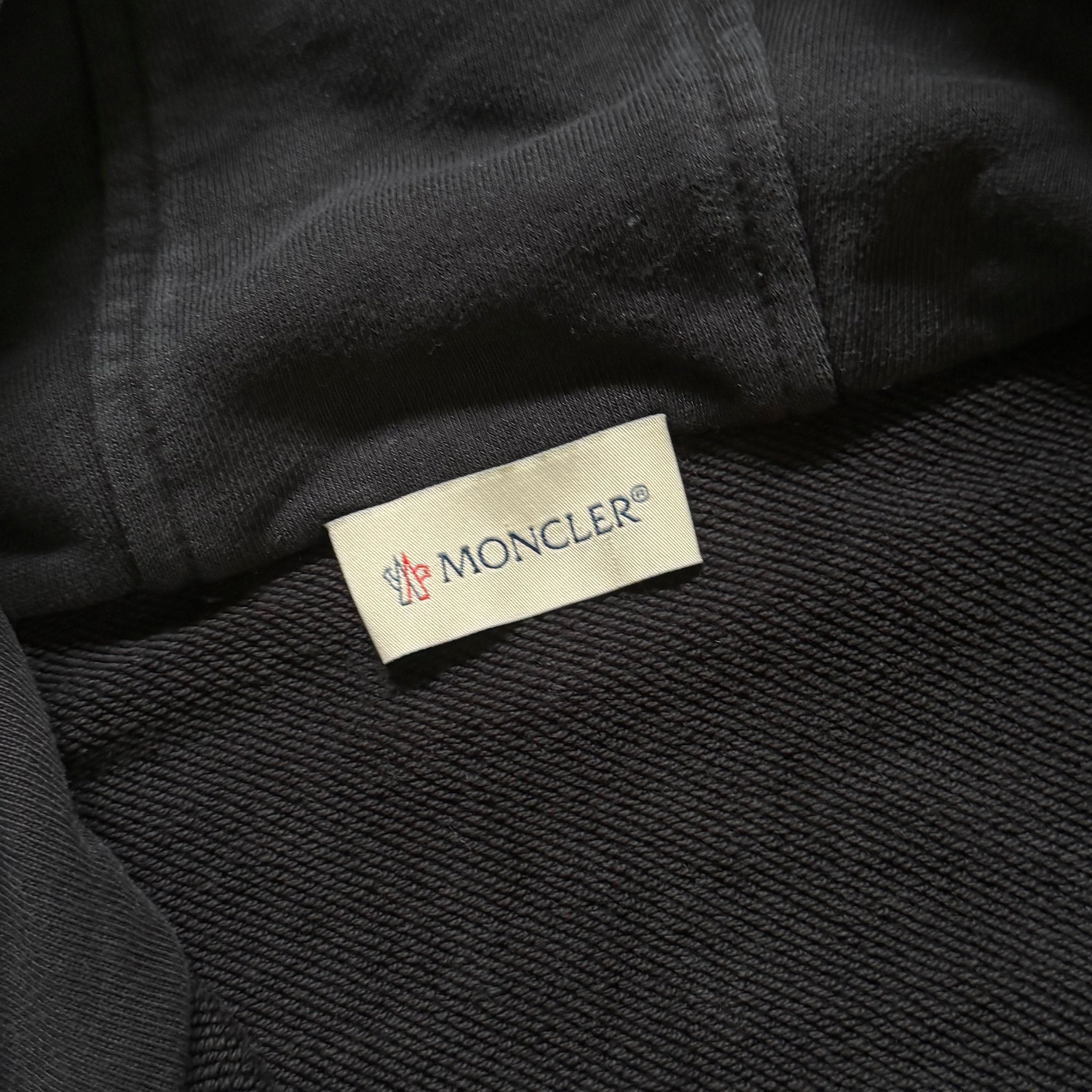 Moncler Navy Nylon Hood Zip Up Hoodie - Medium 20’’