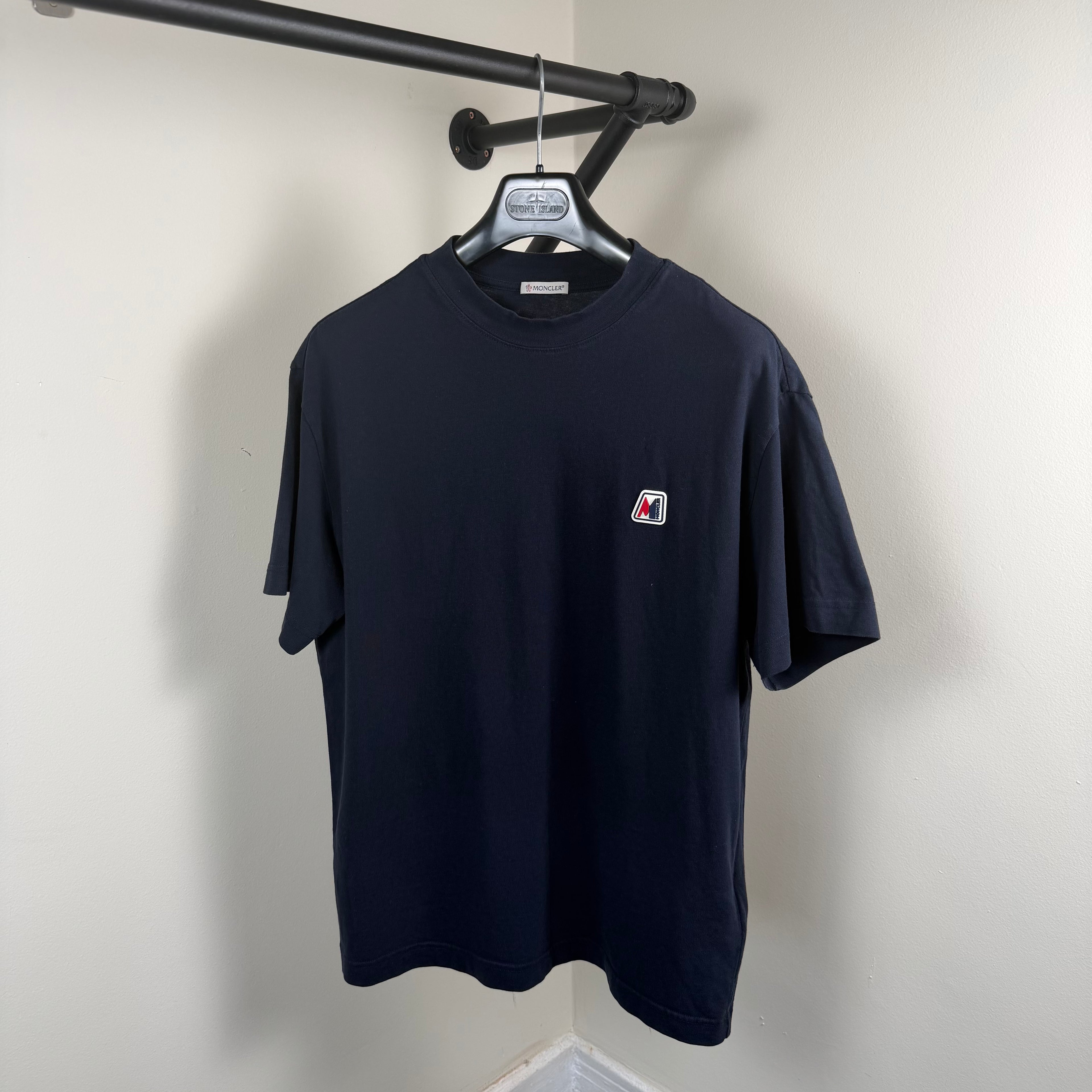 Moncler Navy Logo T-Shirt - Large 22’’