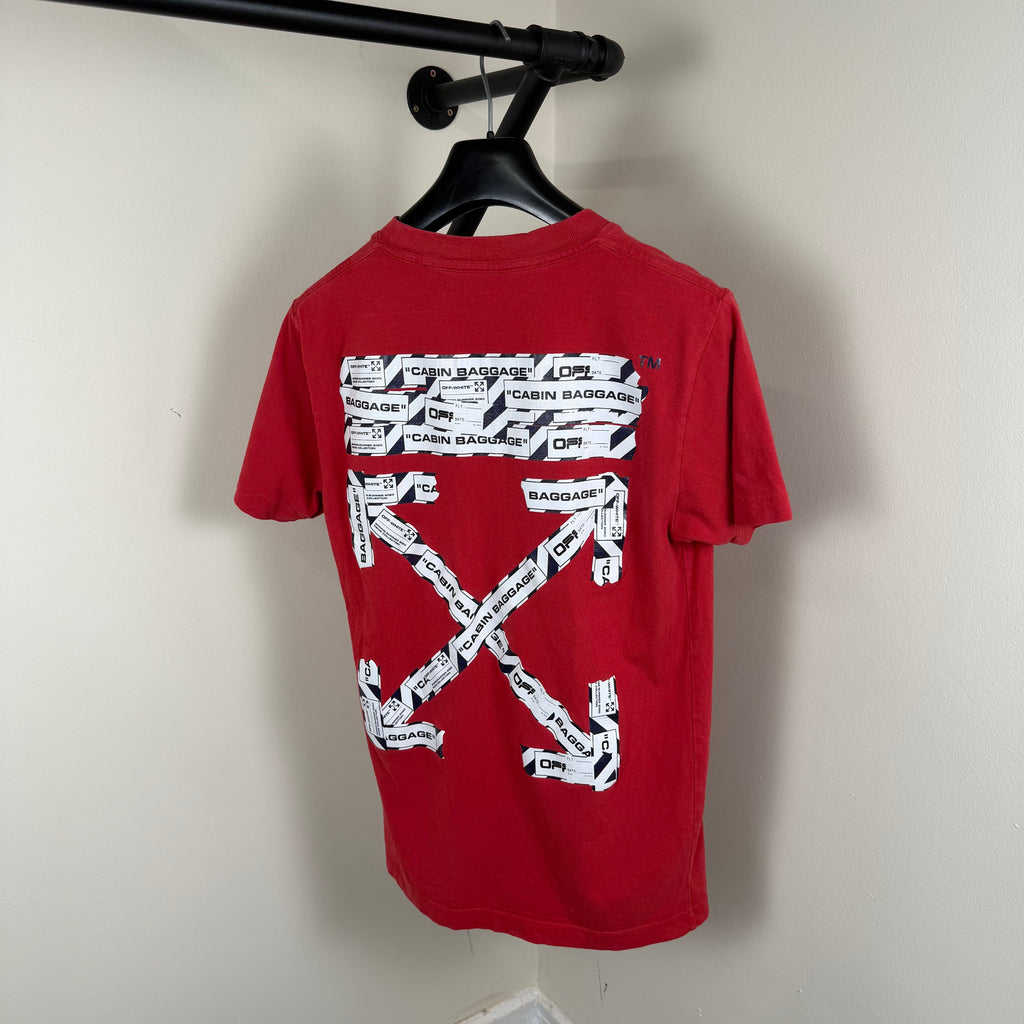 Off White Tape Cross T-Shirt - Small 18’’