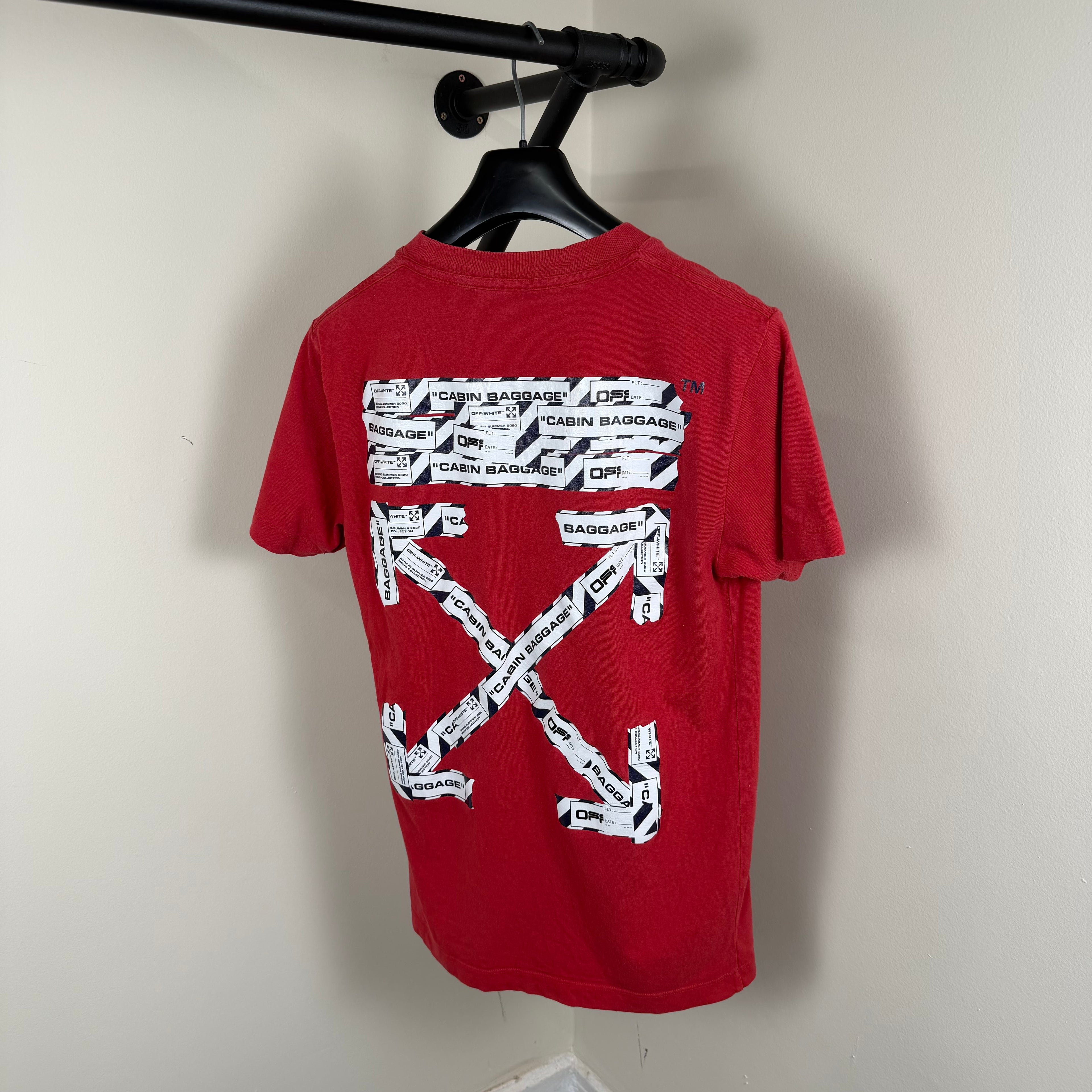 Off White Tape Cross T-Shirt - Small 18’’