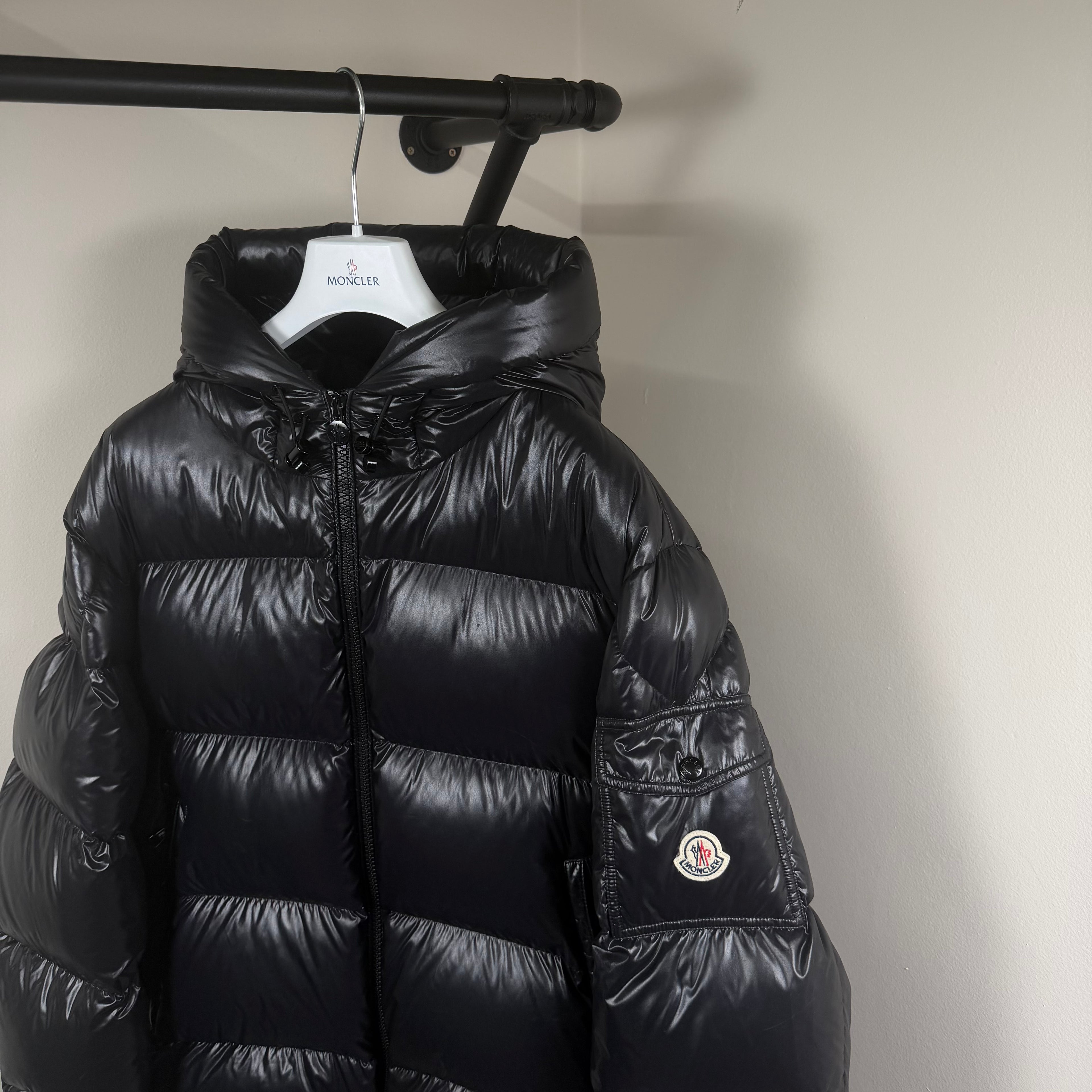 Moncler Ecrins Giubbotto Black Jacket - Size 7(2/3XL)
