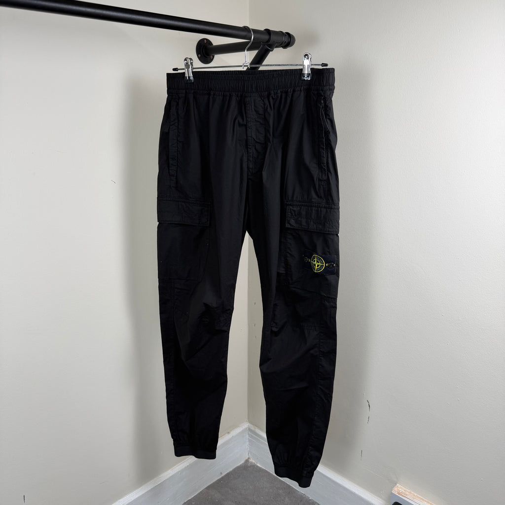 Stone Island Black Cargo Pants - 32W