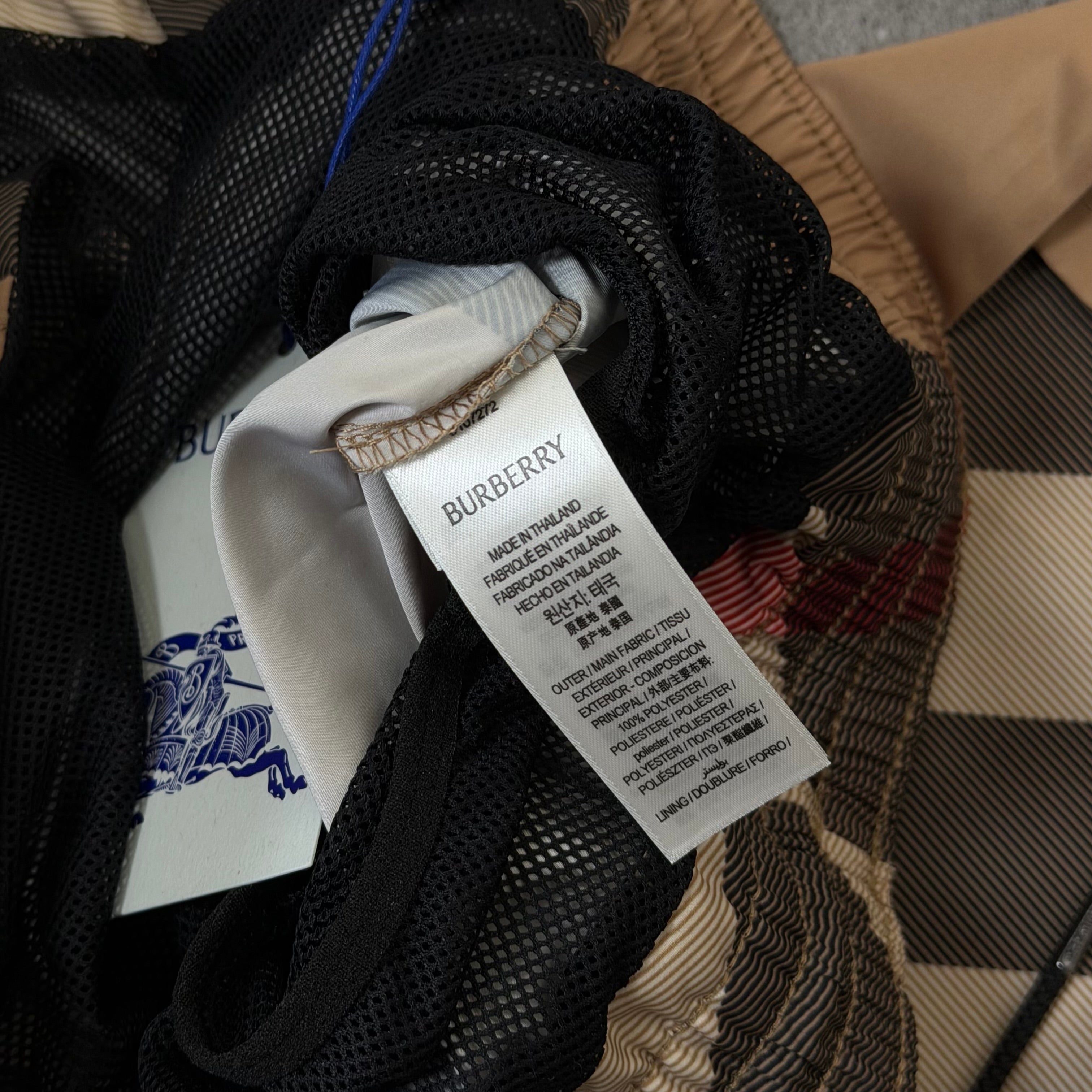 Burberry Biege Check Swimming Shorts - XL