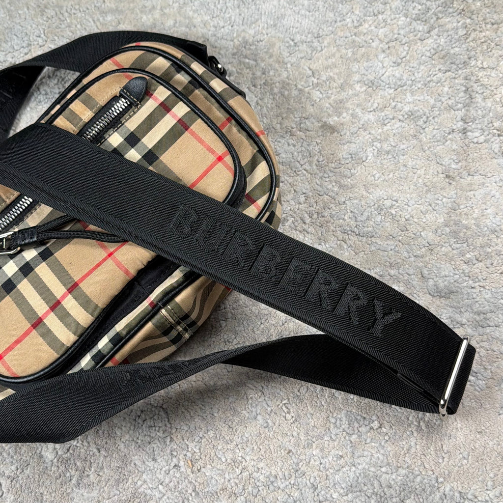 Burberry Biege Check Crossbody Bag