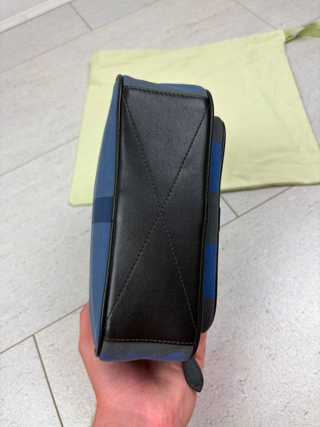 Burberry Check Bag Royal Blue - Brand New