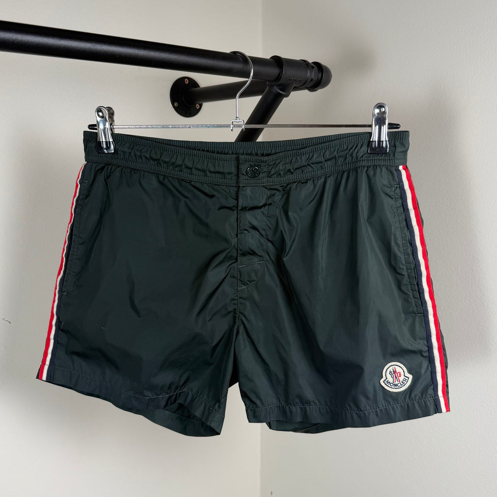 Moncler Olive Green Swimming Shorts - Small
