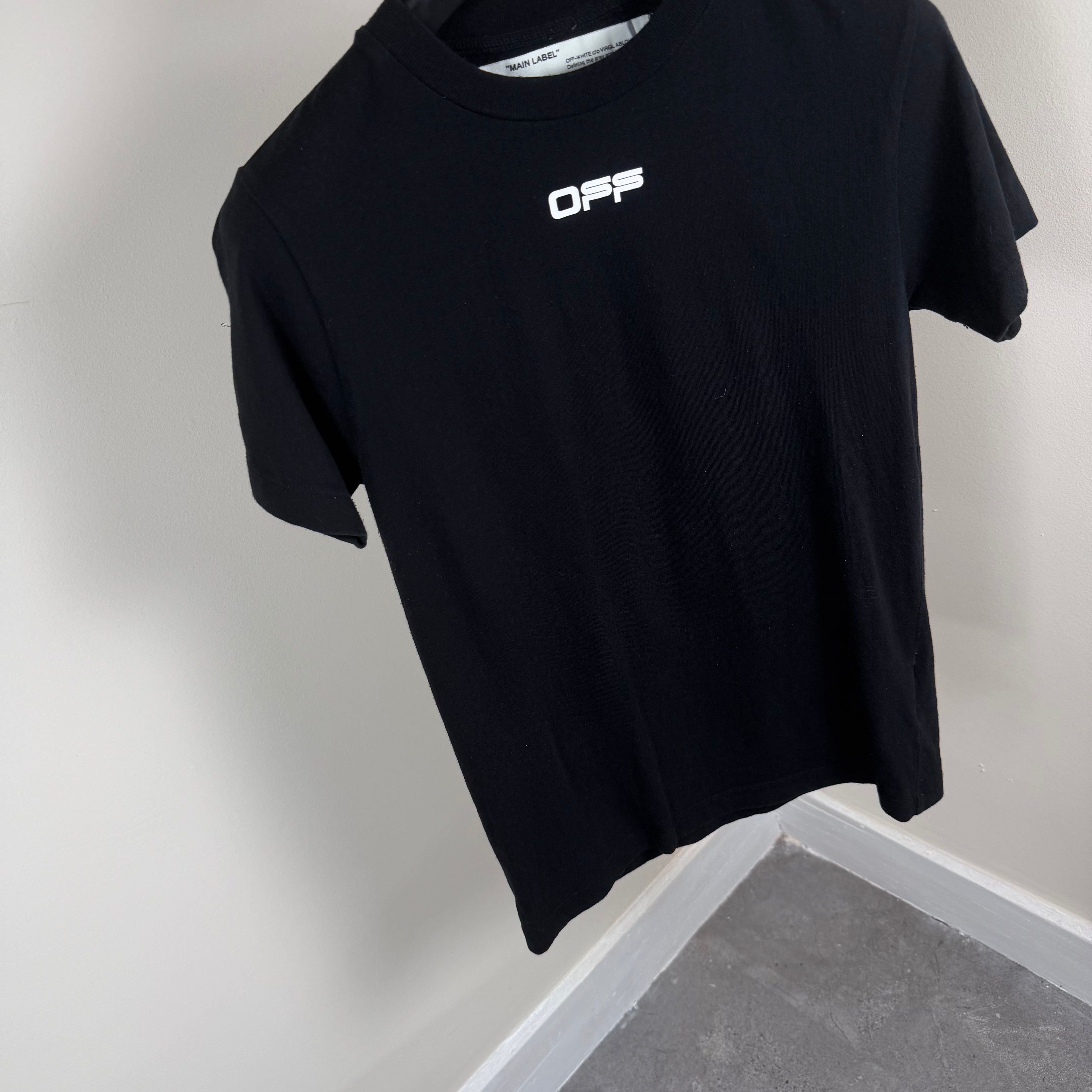 Off White Tape Cross T-Shirt - XS 17.5’’