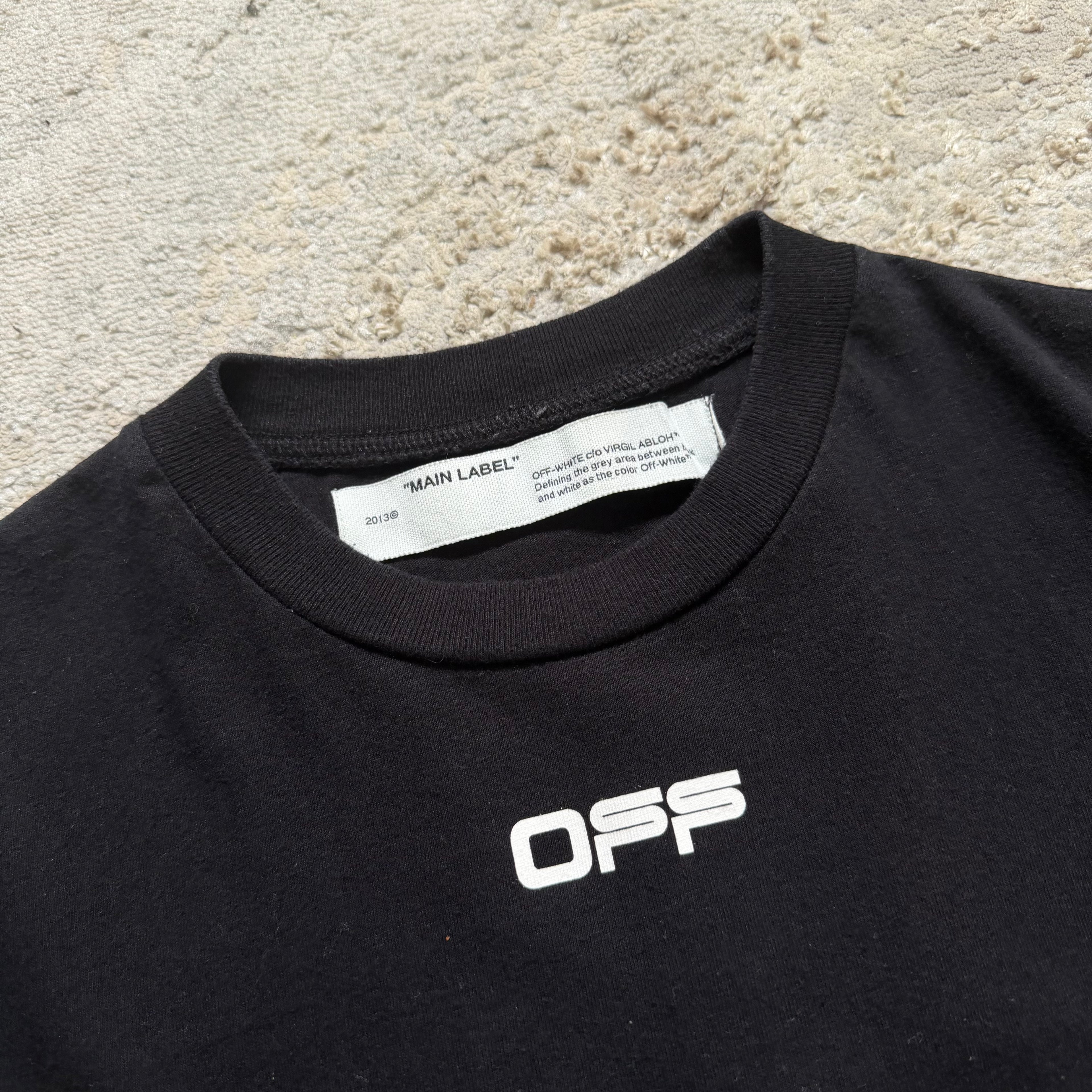 Off White Tape Cross T-Shirt - XS 17.5’’