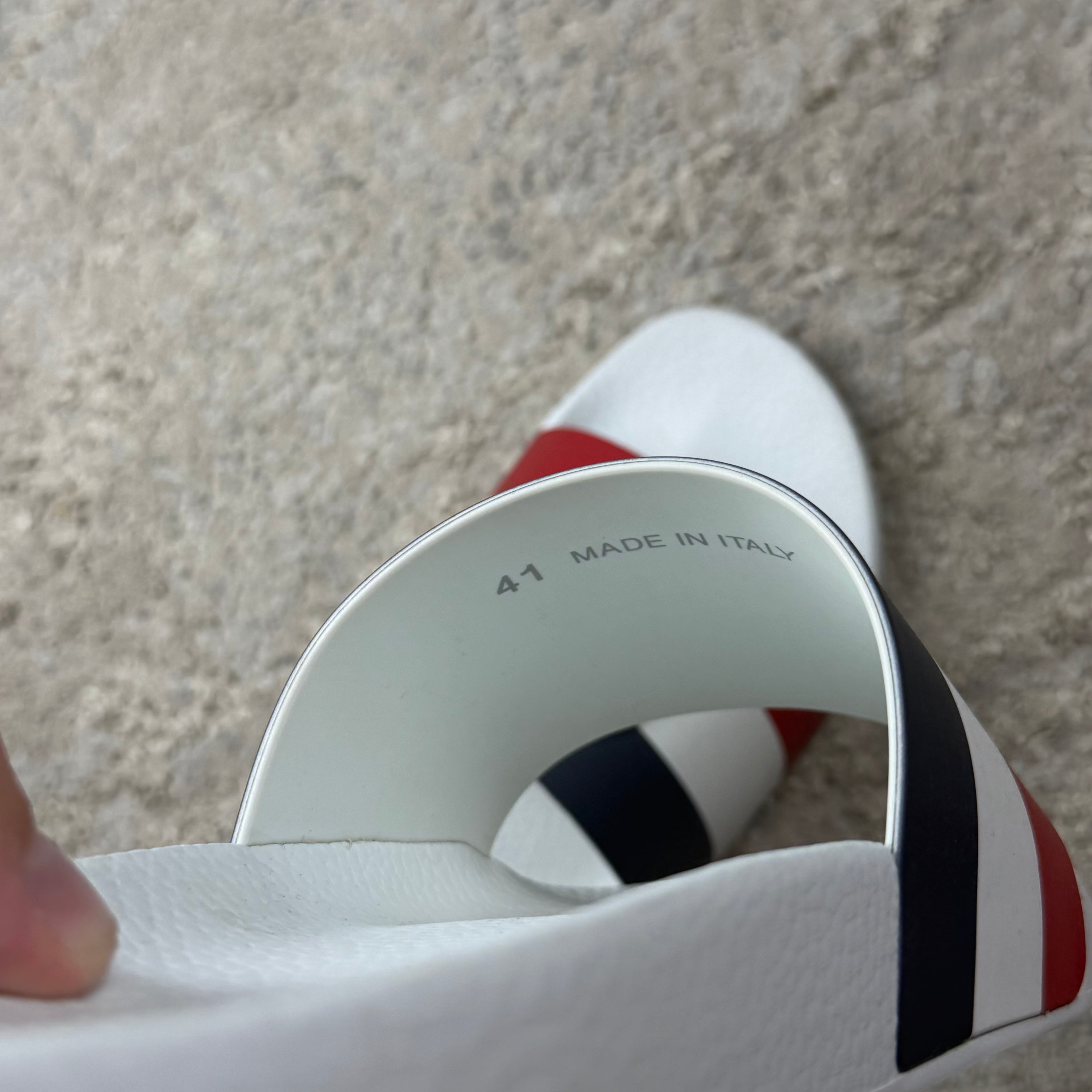 Moncler White Basile Logo Slider’s - 7UK