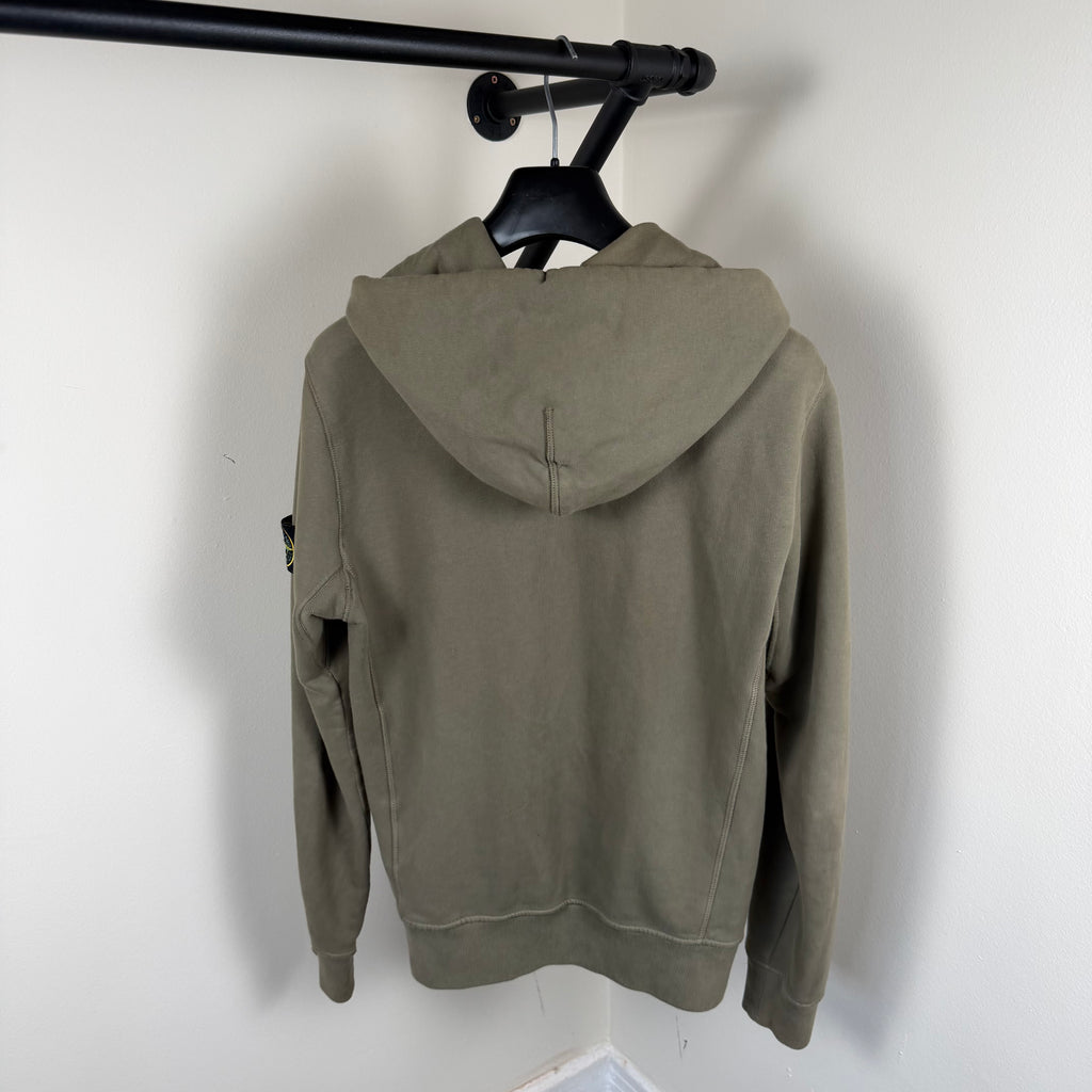 Stone Island Green Zip Up Hoodie - Small 20’’