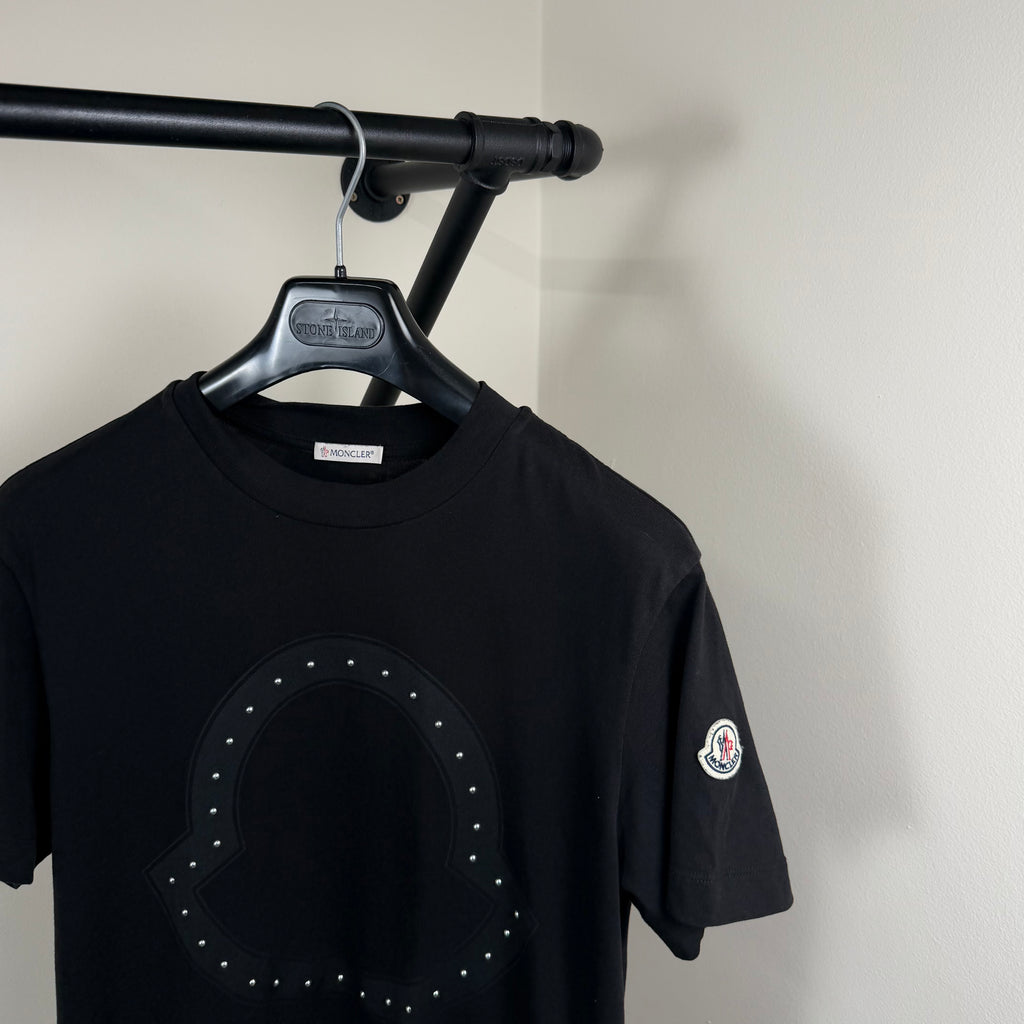 Moncler Black Graphic T-Shirt - Medium 20’’