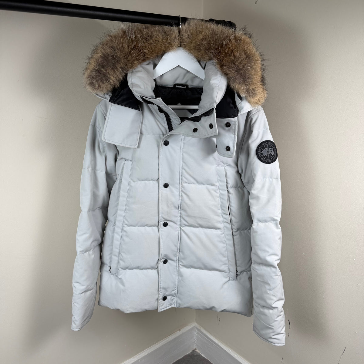 Canada Goose Wyndham Parka Black Badge Silverbirch - Small 21’’