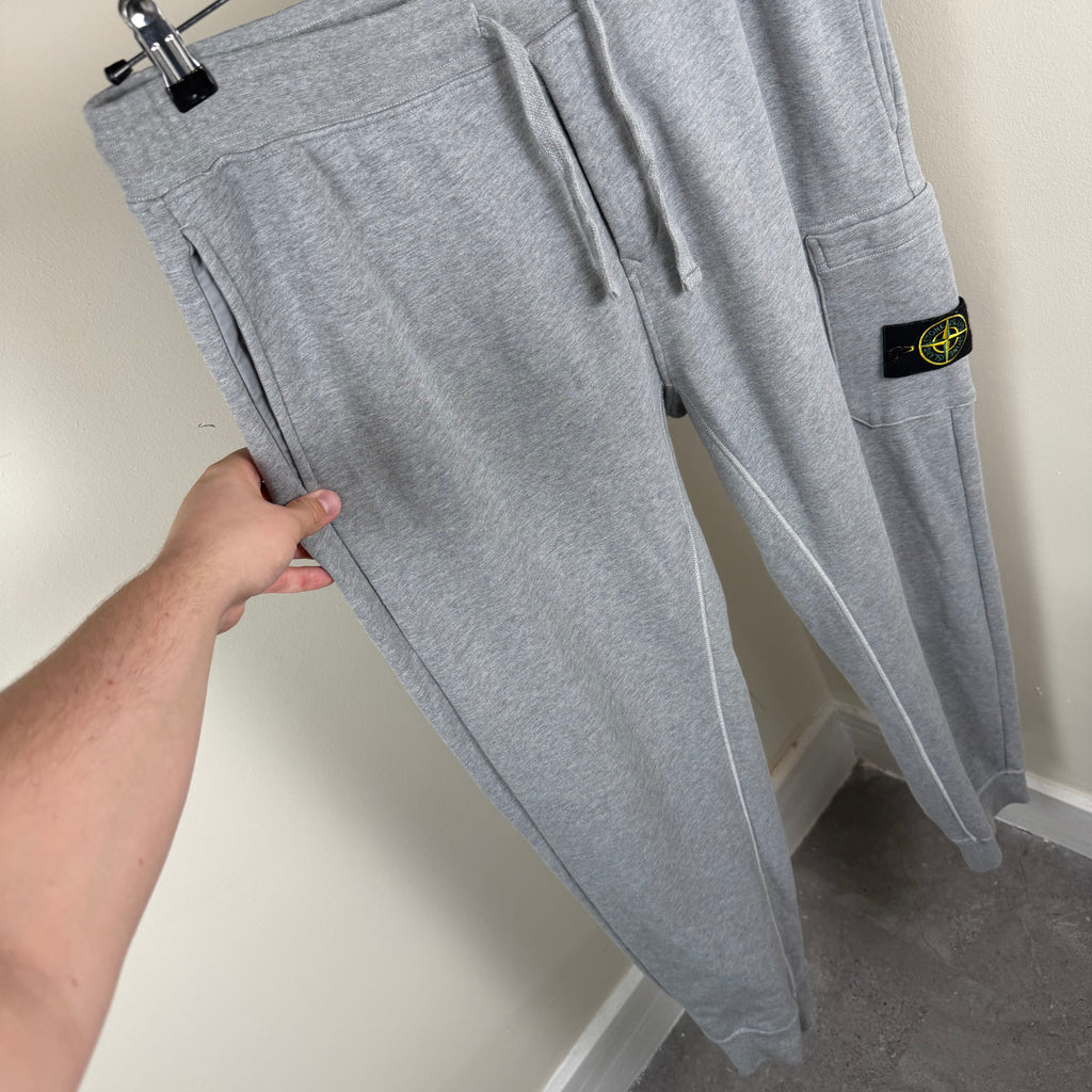 Stone Island Grey Cotten Joggers - Large