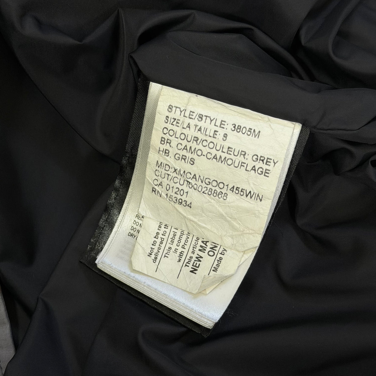 Canada Goose Grey Camo Carson Parka - Small 20.5’’